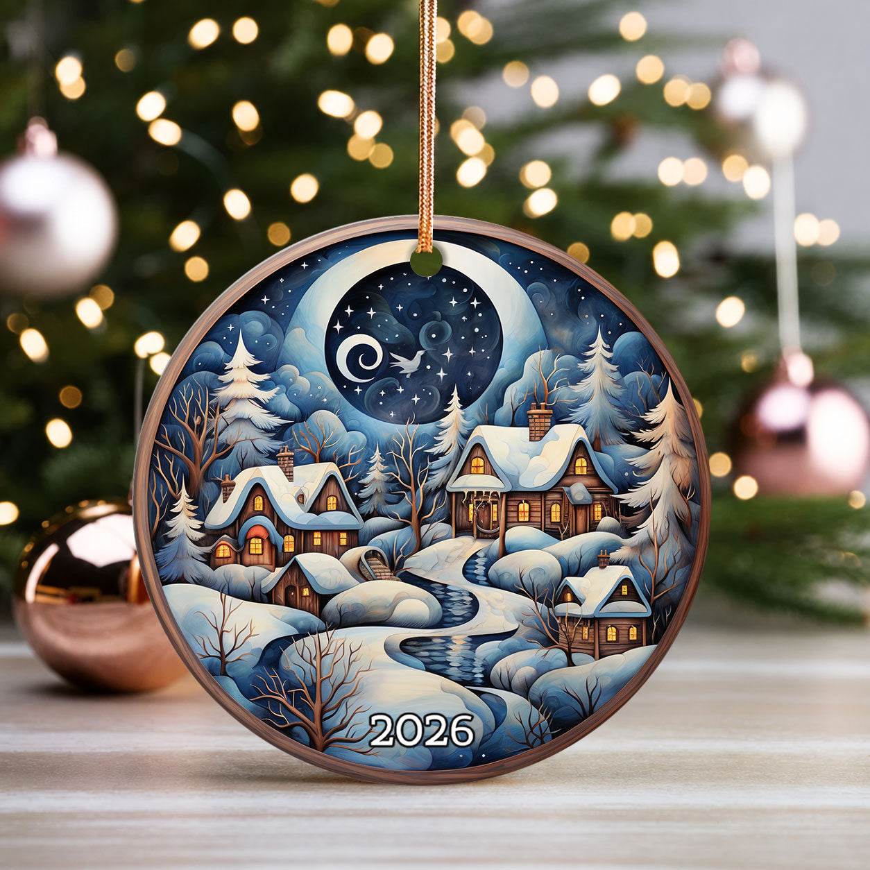 Magical Christmas Night Ornament 2026, Holiday Decor, Winter Decoration, Christmas Keepsake, Seasonal Ornament, Christmas Gift