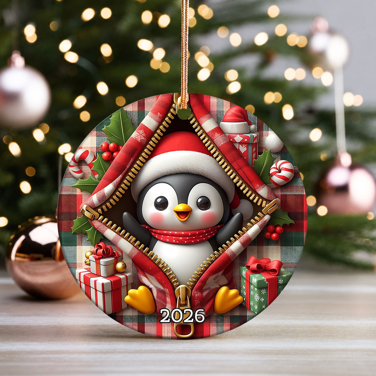 Cute Penguin Ornament For Kid, Baby Gift with Name, Kids Christmas Gifts, Gift Exchange, Gift Idea, Xmas Tree, Child Ornament