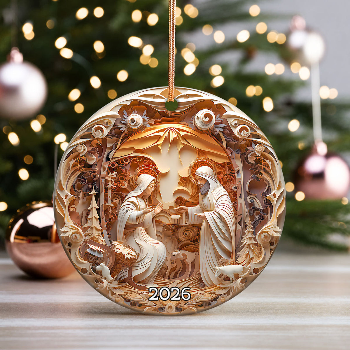 Nativity Ornament, Christmas Family Gift, Christmas Ornaments, Family Reunion, Housewarming Gift, Christian Gift