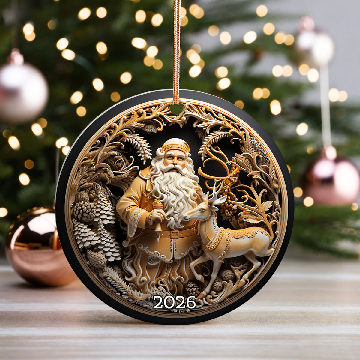 Old World Santa Ornament, Vintage Christmas Decor, Santa Claus Tree Ornament, Holiday Keepsake, Christmas Gift