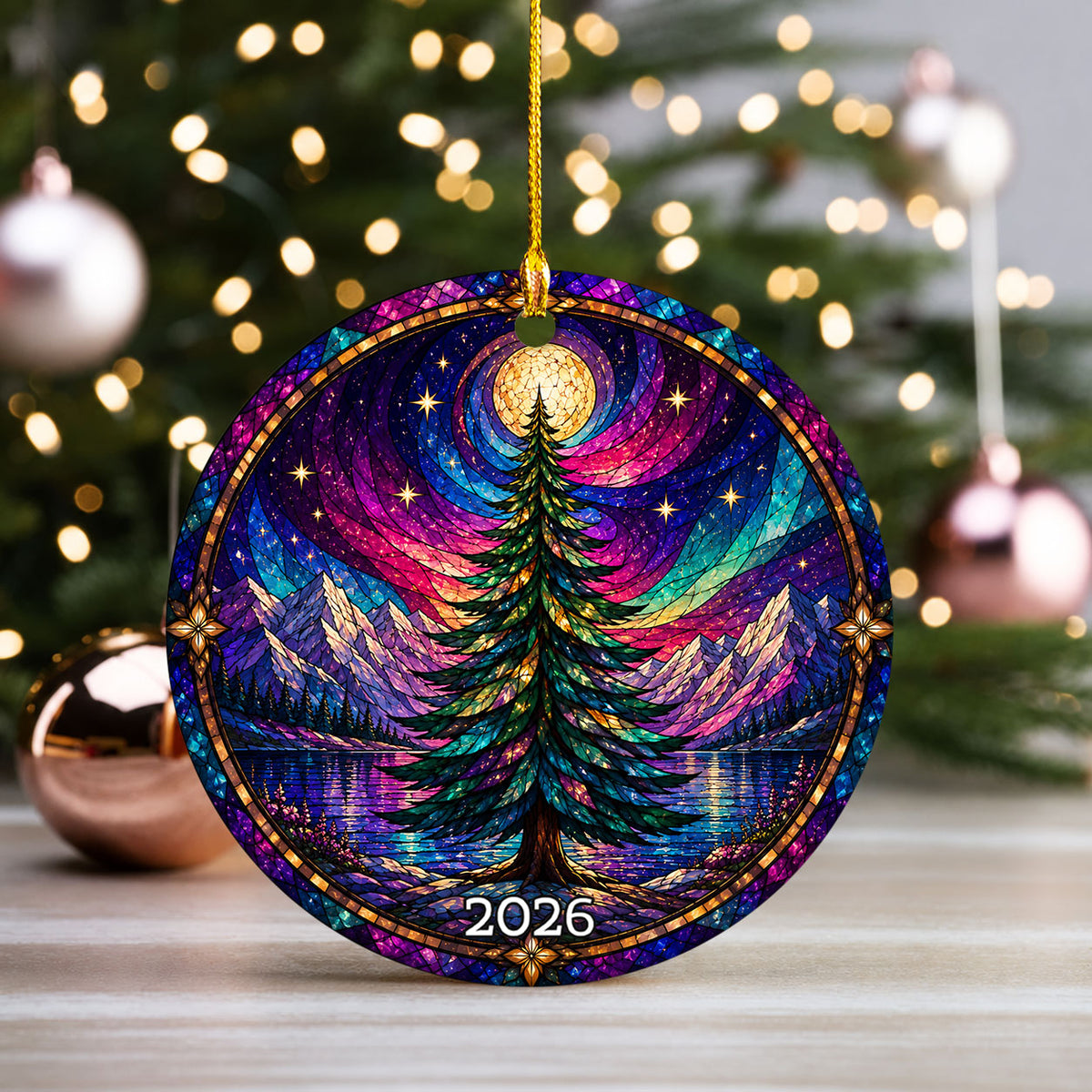Aurora Christmas Ornament 2026, Northern Lights Tree Ornament, Winter Christmas Decoration