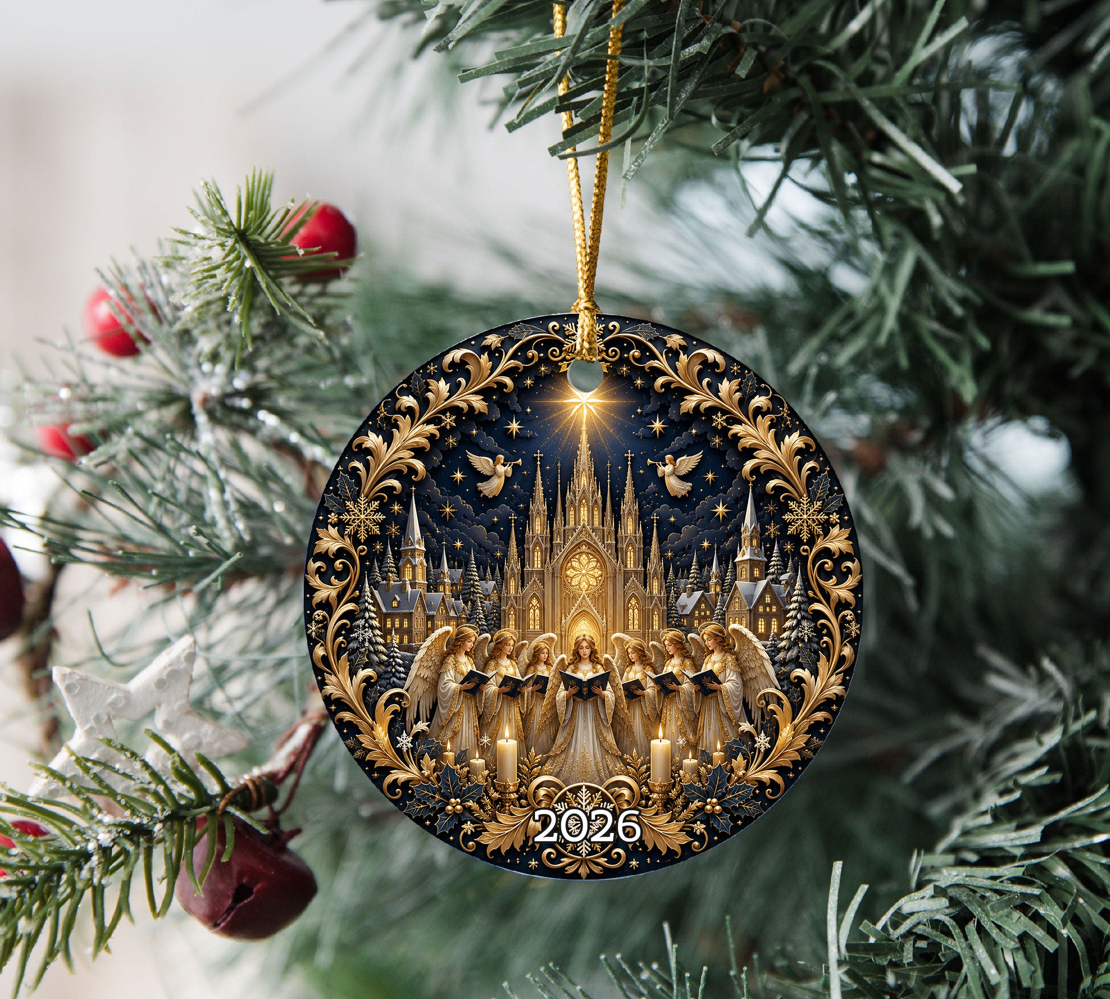 Christian Christmas Ornament 2026, Nativity Scene Ornament, Holy Family Christmas Decor, Religious Holiday Gift