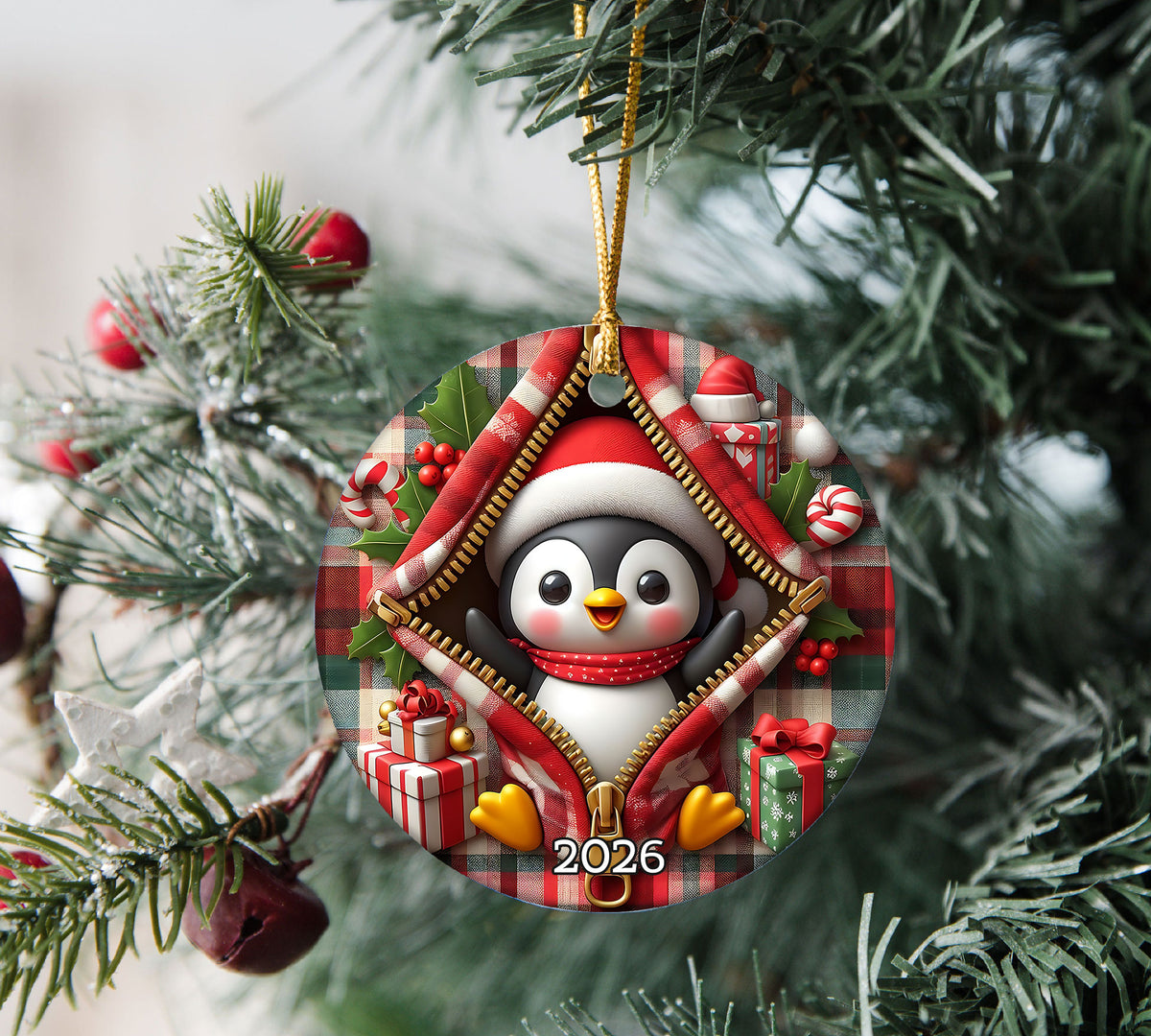 Cute Penguin Ornament For Kid, Baby Gift with Name, Kids Christmas Gifts, Gift Exchange, Gift Idea, Xmas Tree, Child Ornament