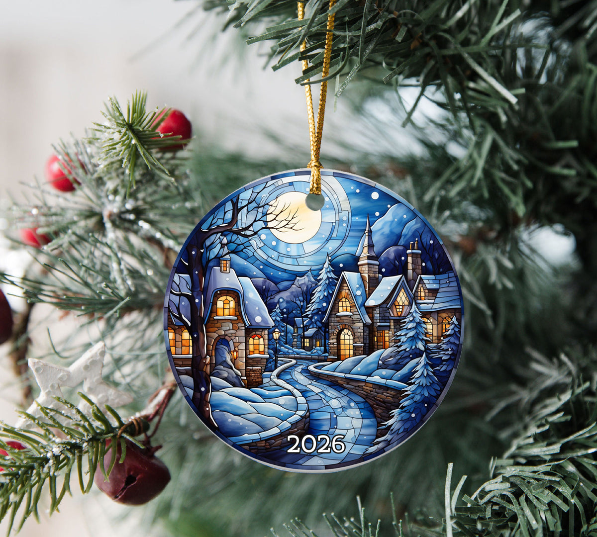 Village Christmas Ornament 2026, Christmas Tree Decor, Holiday Keepsake, Winter Decoration, Christmas Gift, Seasonal Home Decor