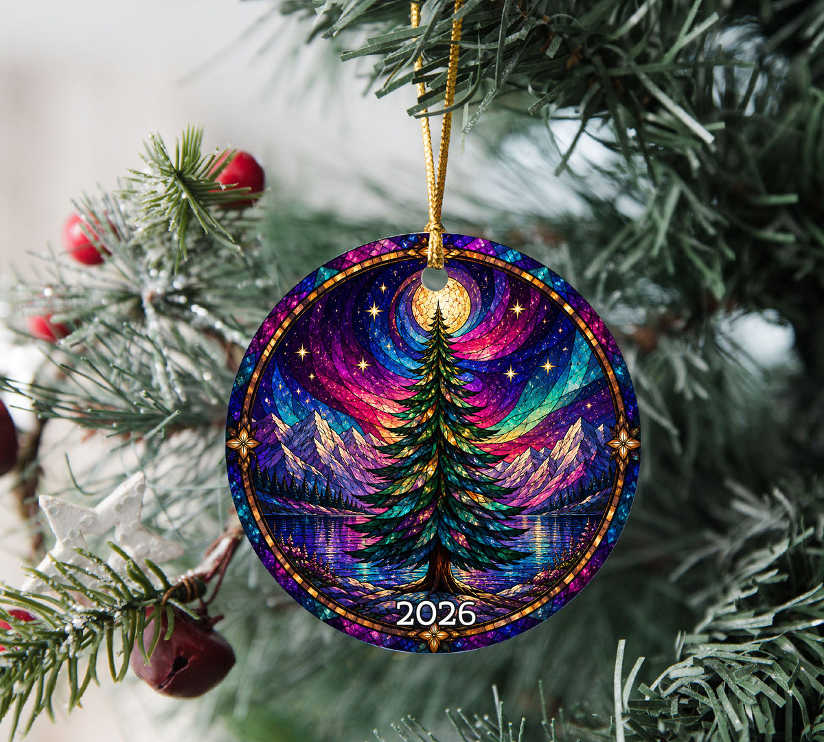 Aurora Christmas Ornament 2026, Northern Lights Tree Ornament, Winter Christmas Decoration