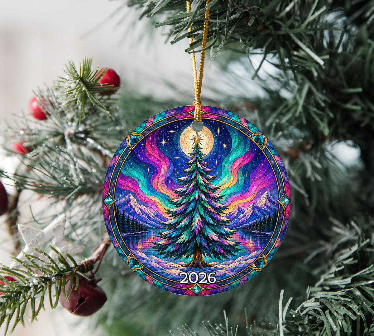 Christmas Tree Ornament 2026, Northern Lights Winter Ornament, Aurora Christmas Decoration, Holiday Keepsake Gift
