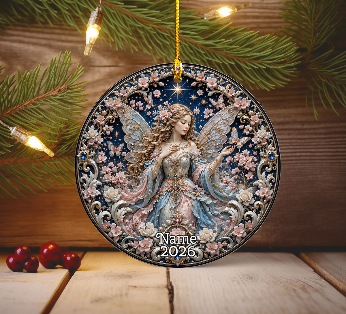 2026 Angel Christmas Ornament, Religious Christmas Tree Decoration, Ceramic Guardian Angel Ornament