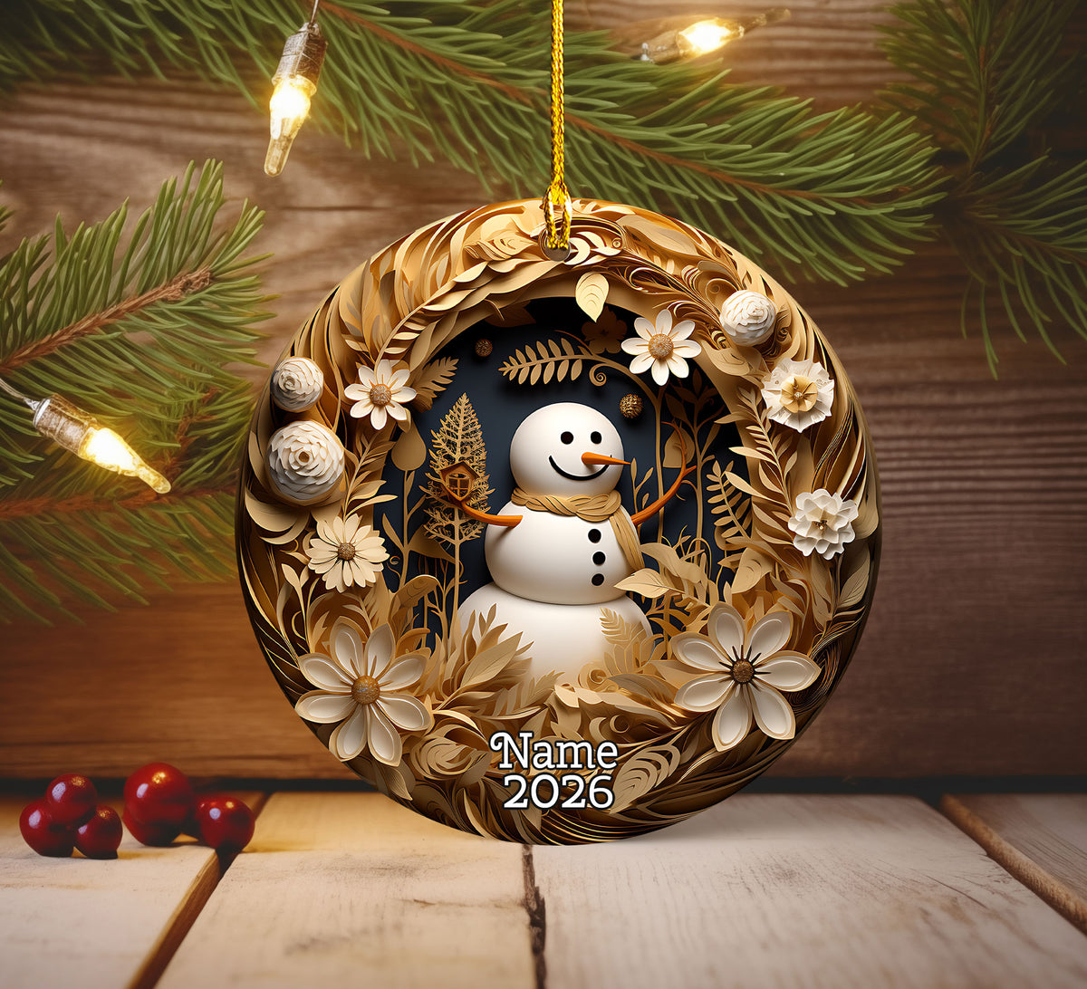 Snowman Lantern Ornament 2026, Christmas Ornament, Holiday Decor, Christmas Tree Decoration, Winter Keepsake, Christmas Gift