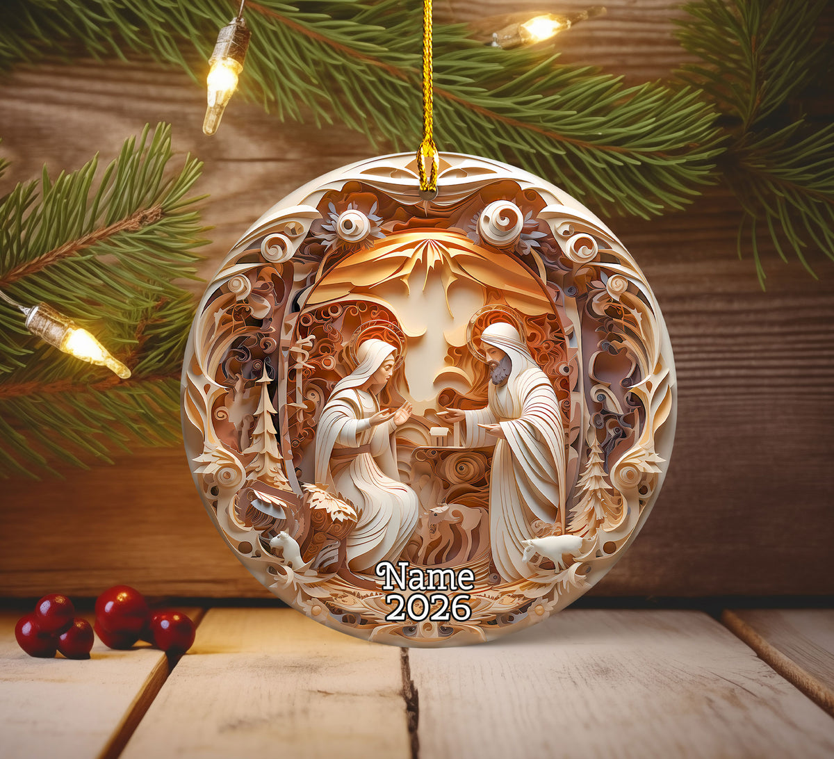 Nativity Ornament, Christmas Family Gift, Christmas Ornaments, Family Reunion, Housewarming Gift, Christian Gift