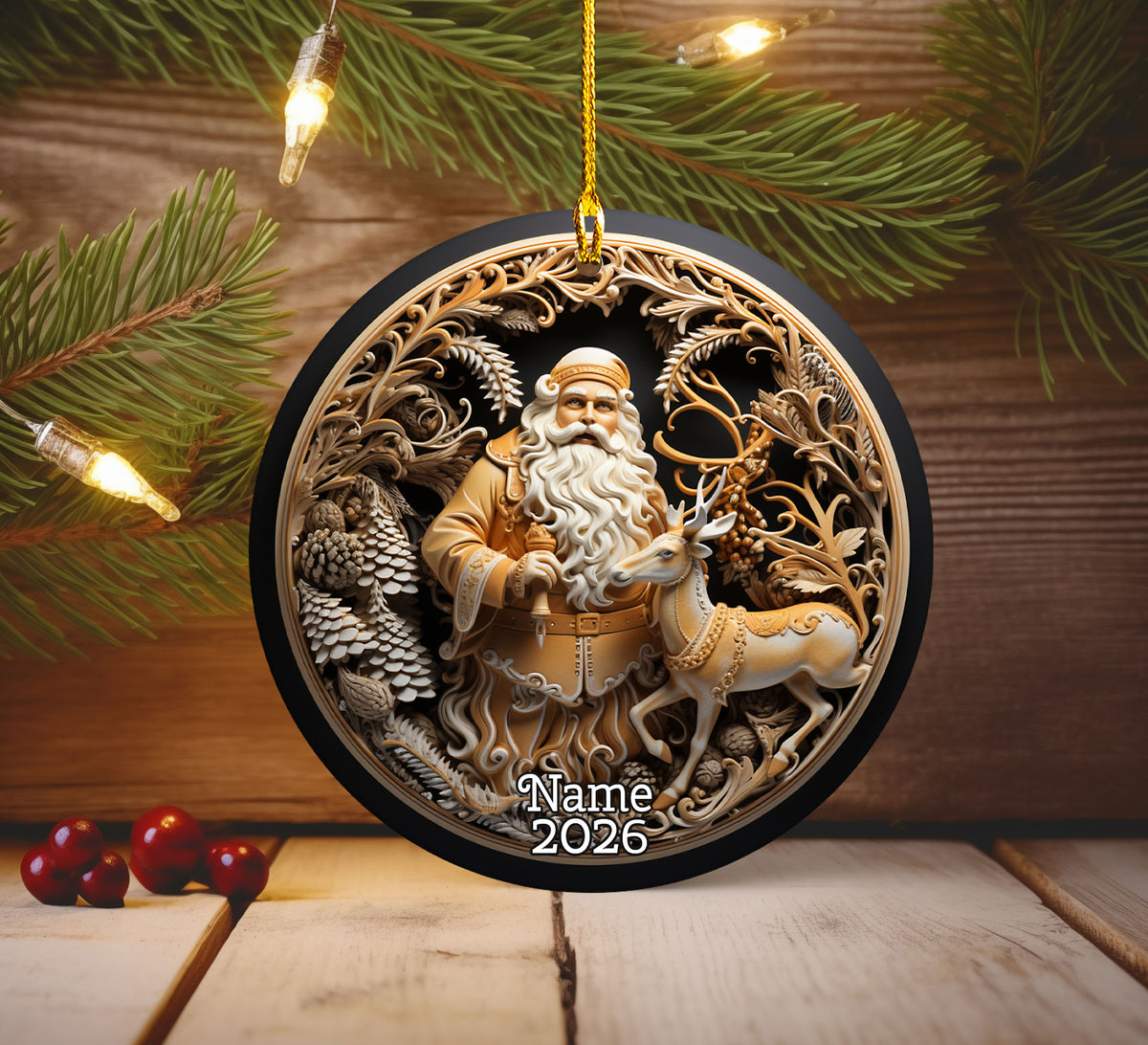 Old World Santa Ornament, Vintage Christmas Decor, Santa Claus Tree Ornament, Holiday Keepsake, Christmas Gift