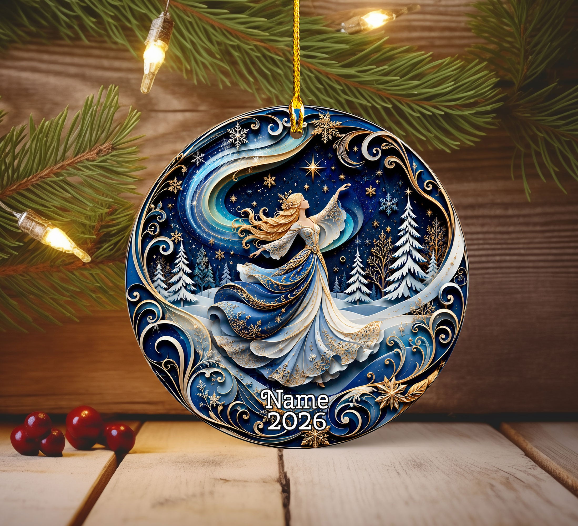 Guardian Angel Christmas Ornament 2026, Religious Ceramic Tree Ornament, Christmas Keepsake