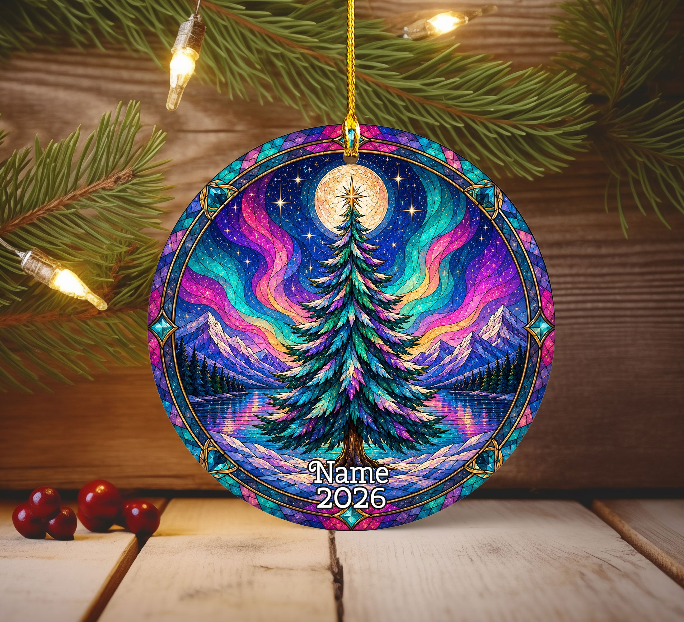 Christmas Tree Ornament 2026, Northern Lights Winter Ornament, Aurora Christmas Decoration, Holiday Keepsake Gift