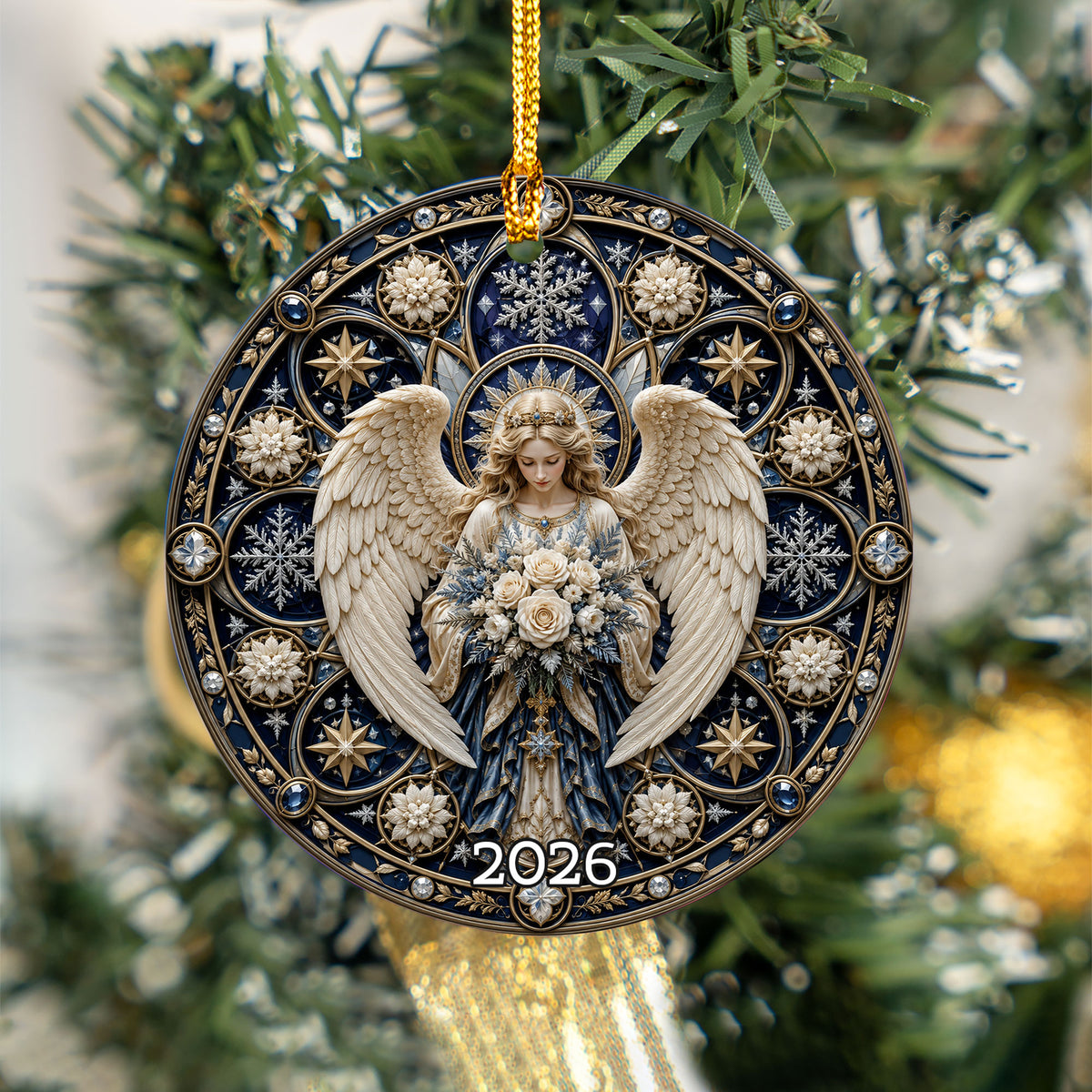 Religious Christmas Ornament, Angel Prayer Ornament, Christian Holiday Decor, 2026 Christmas Ornament
