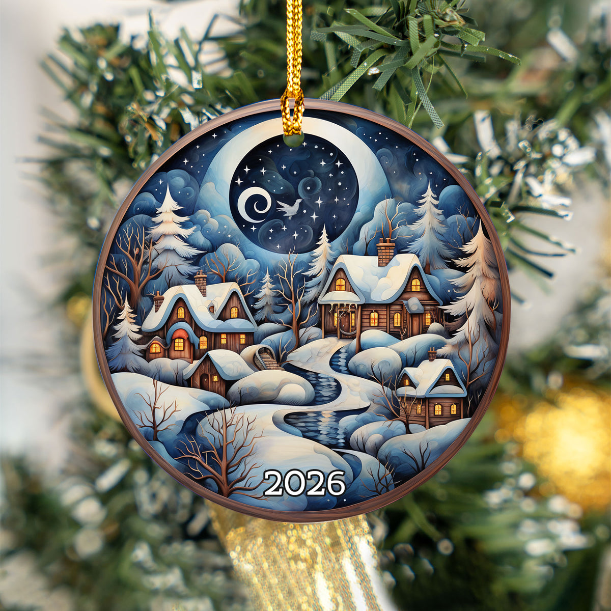 Magical Christmas Night Ornament 2026, Holiday Decor, Winter Decoration, Christmas Keepsake, Seasonal Ornament, Christmas Gift