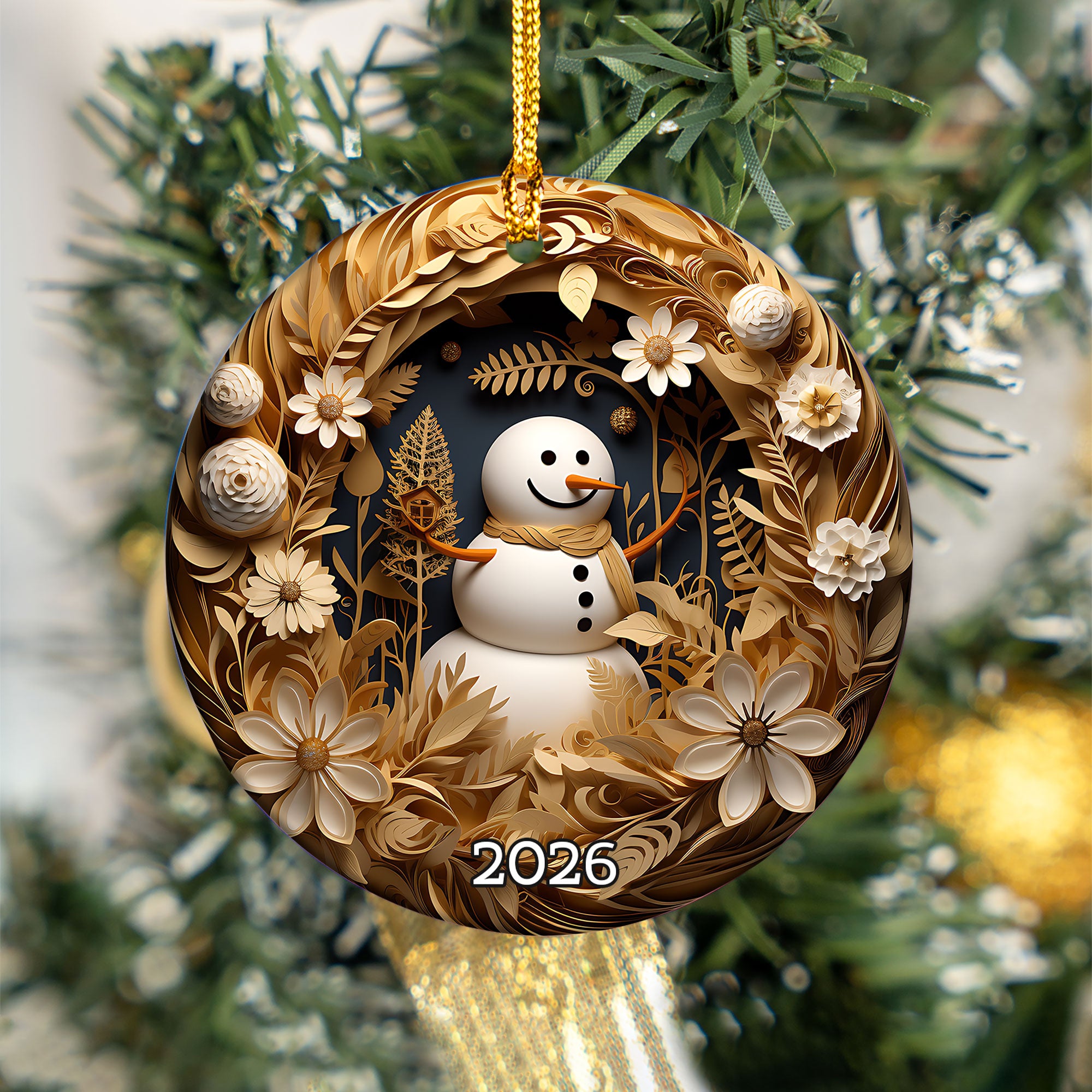 Snowman Lantern Ornament 2026, Christmas Ornament, Holiday Decor, Christmas Tree Decoration, Winter Keepsake, Christmas Gift