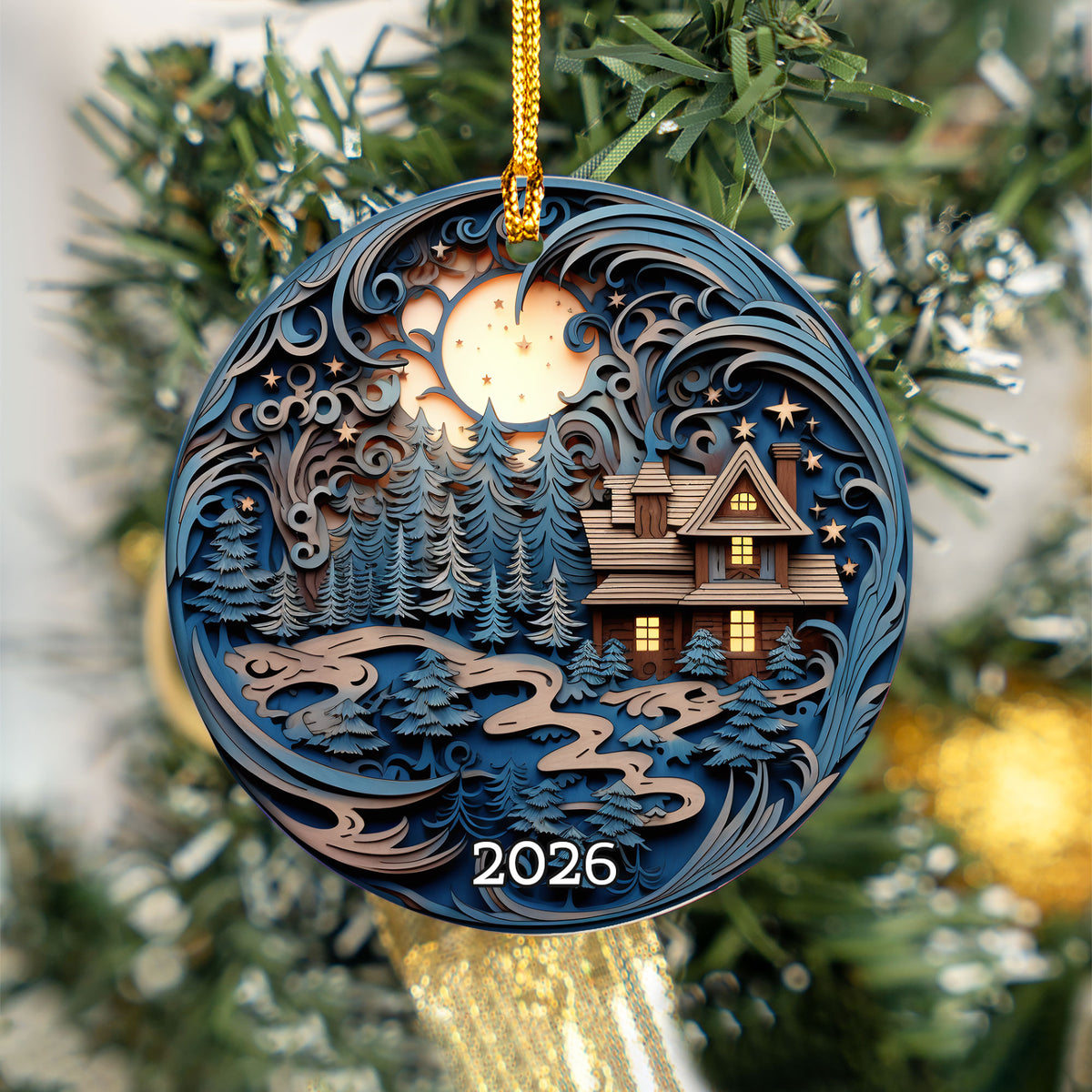 Holiday Keepsake Ornament 2026, Christmas Decoration, Winter Home Decor, Christmas Tree Ornament, Seasonal Gift