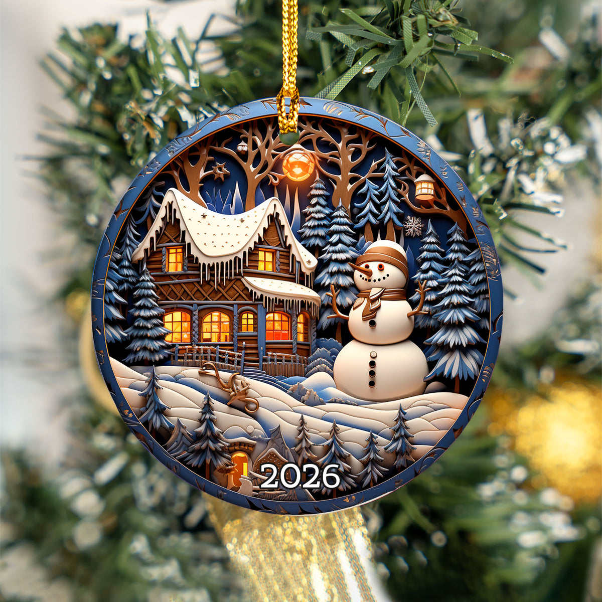 Snowman Winter Ornament 2026, Christmas Tree Decor, Holiday Decoration, Christmas Keepsake, Seasonal Home Decor, Christmas Gift