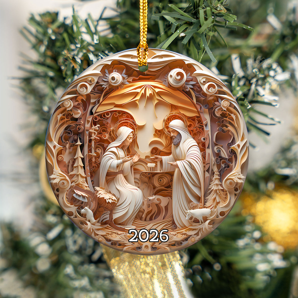 Nativity Ornament, Christmas Family Gift, Christmas Ornaments, Family Reunion, Housewarming Gift, Christian Gift