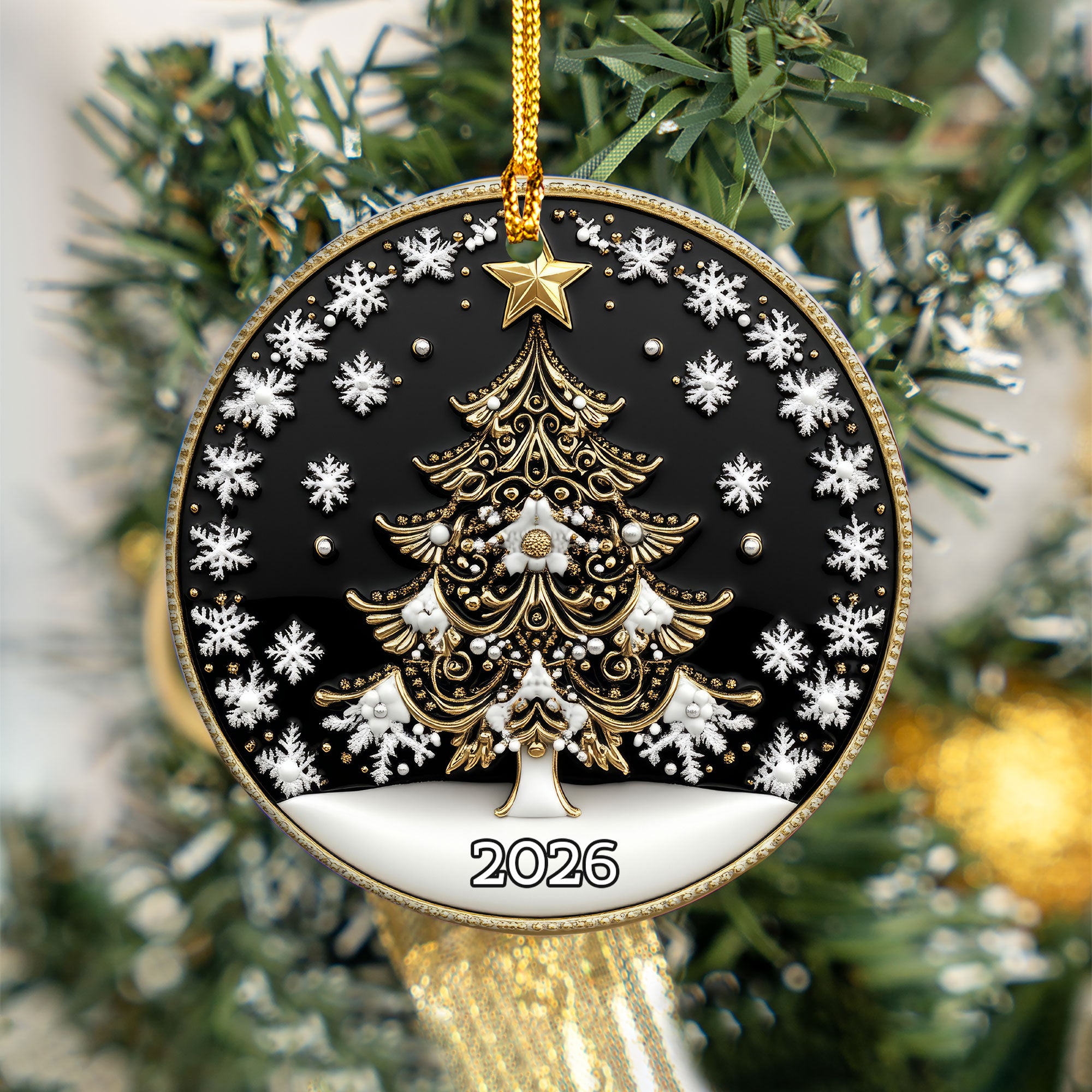 Christmas Ornament 2026, Christmas Tree Ornament, Snowflake Holiday Keepsake Gift, Xmas Tree Decoration, Winter Christmas Decor