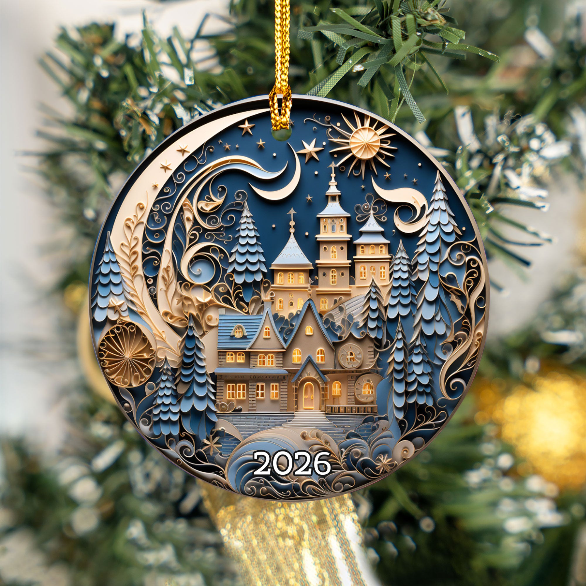 Christmas Ornament, Charming Christmas Village Ornament, Holiday Gift, Winter Keepsake, Xmas Tree Decoration