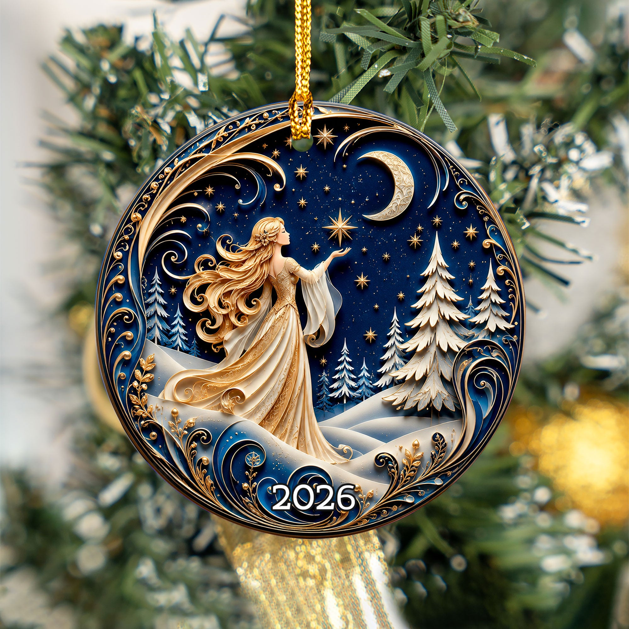 Angel Christmas Tree Ornament 2026, Religious Holiday Ornament, Ceramic Christmas Decoration, Christian Home Decor