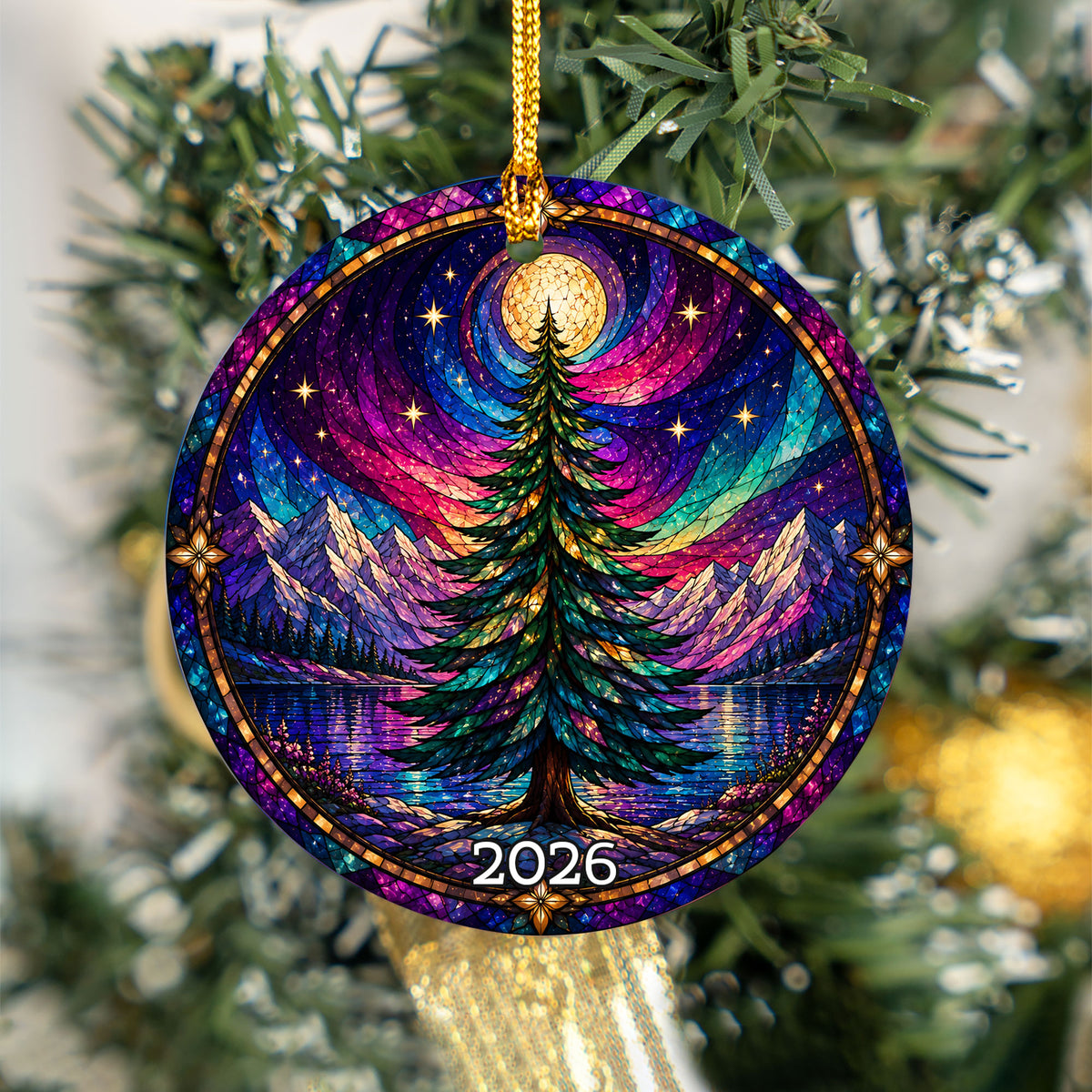 Aurora Christmas Ornament 2026, Northern Lights Tree Ornament, Winter Christmas Decoration