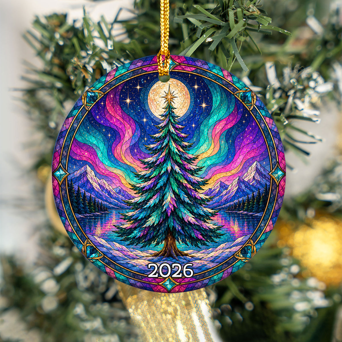 Christmas Tree Ornament 2026, Northern Lights Winter Ornament, Aurora Christmas Decoration, Holiday Keepsake Gift