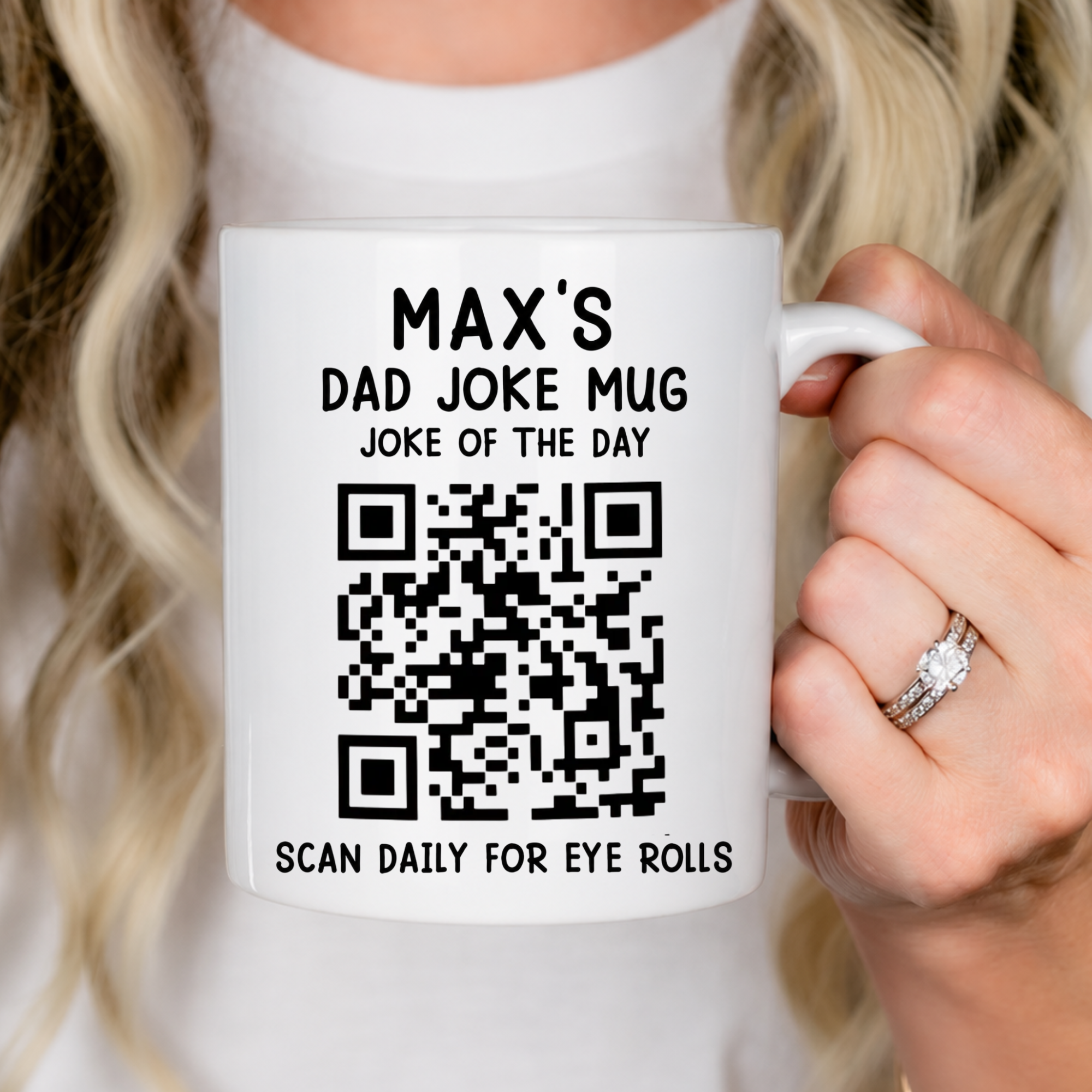 Custom Dad Joke Mug, Scan Daily For Dad Jokes, Funny Father Day Coffee Cup