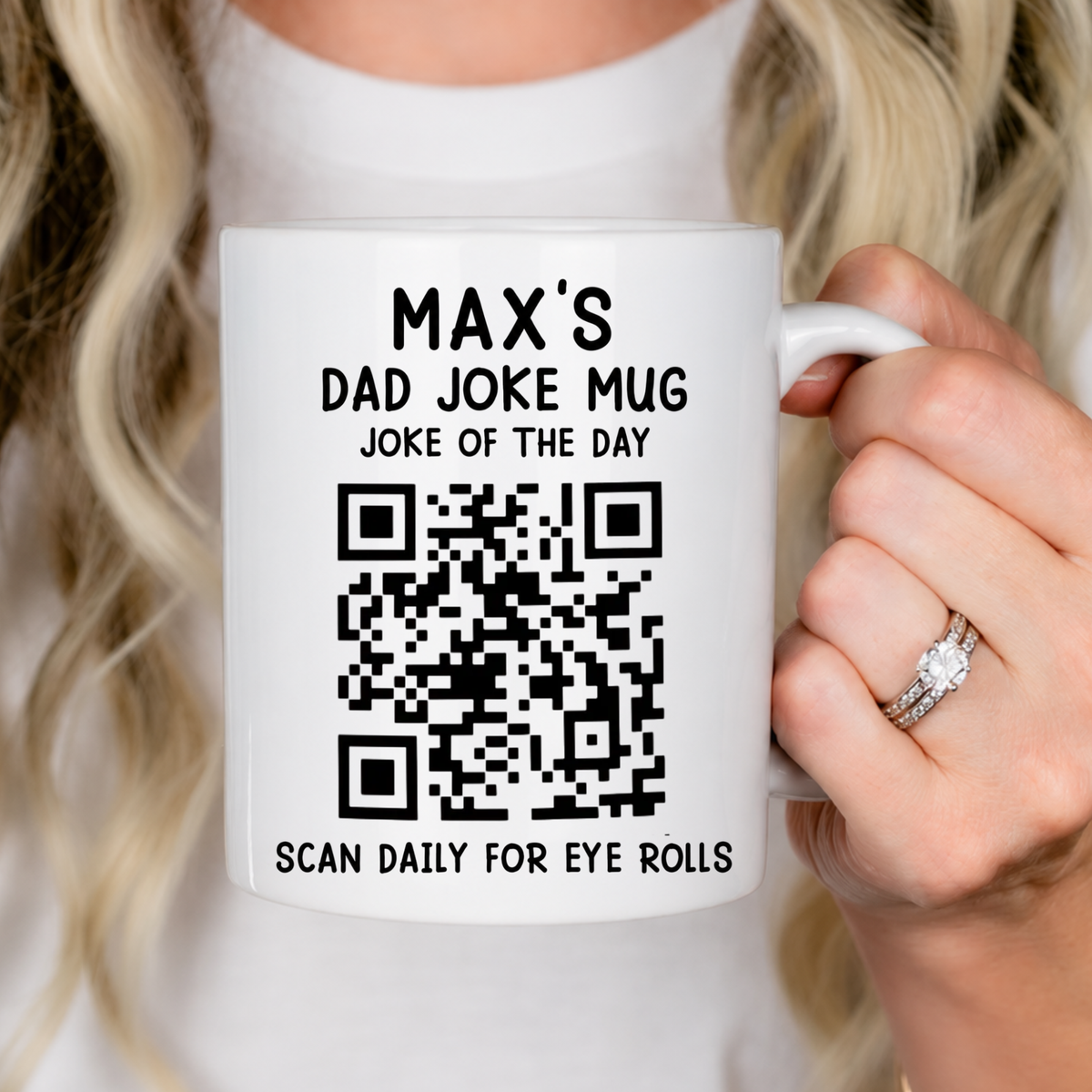 Custom Dad Joke Mug, Scan Daily For Dad Jokes, Funny Father Day Coffee Cup