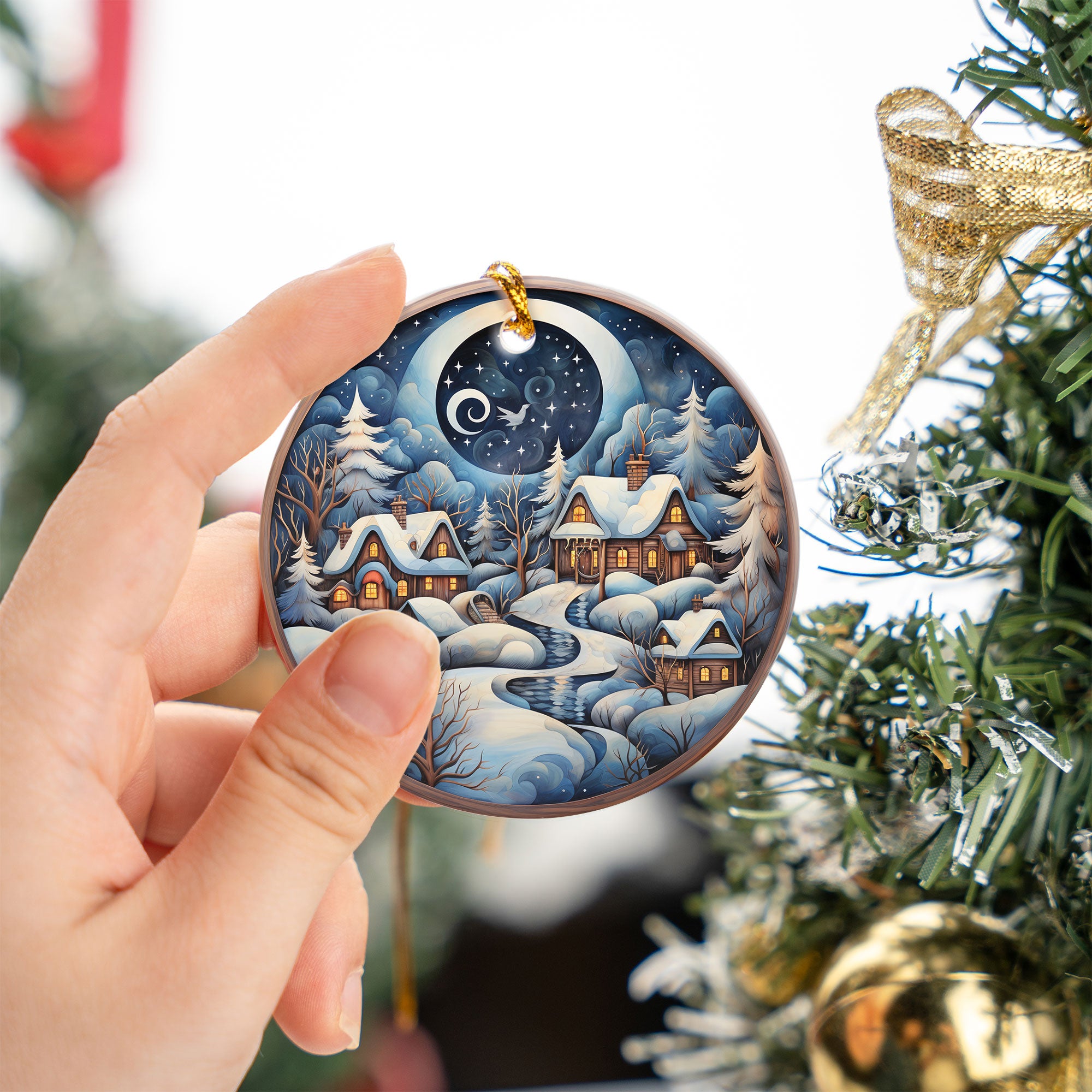 Magical Christmas Night Ornament 2026, Holiday Decor, Winter Decoration, Christmas Keepsake, Seasonal Ornament, Christmas Gift