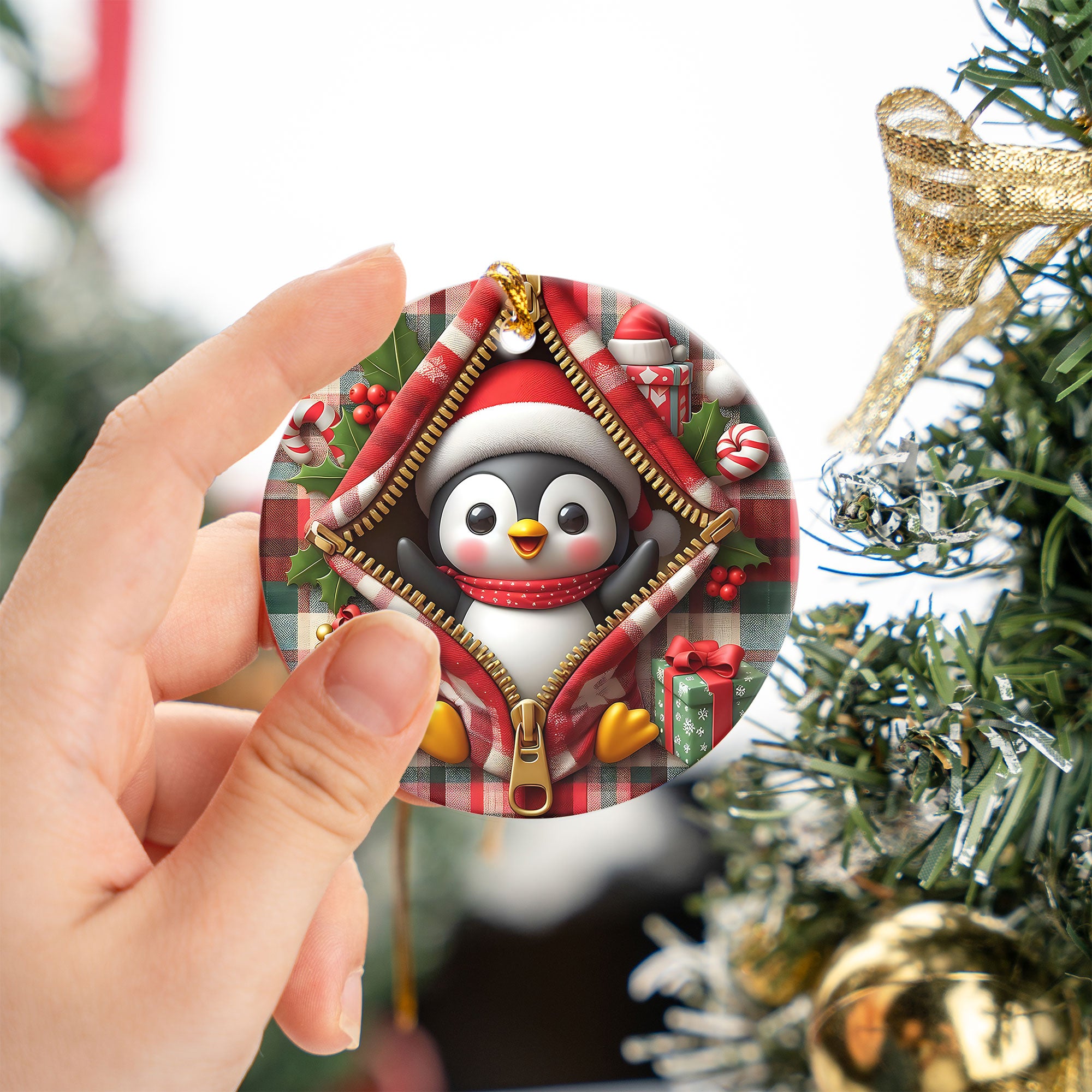 Cute Penguin Ornament For Kid, Baby Gift with Name, Kids Christmas Gifts, Gift Exchange, Gift Idea, Xmas Tree, Child Ornament