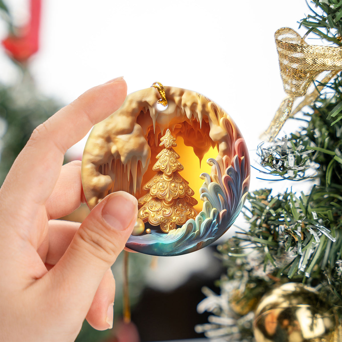 Elegant Xmas Tree Ornament, 2026 Christmas Decoration, Holiday Gift for Family, Holiday Ornament
