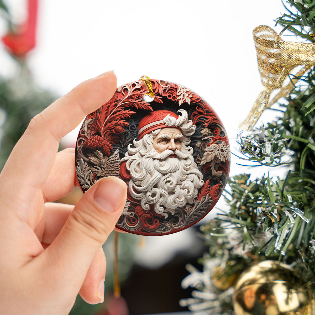 Christmas Ornament 2026, Santa Claus Ornament, Holiday Keepsake Gift, Xmas Tree Decoration, Christmas Decor, Winter Decor