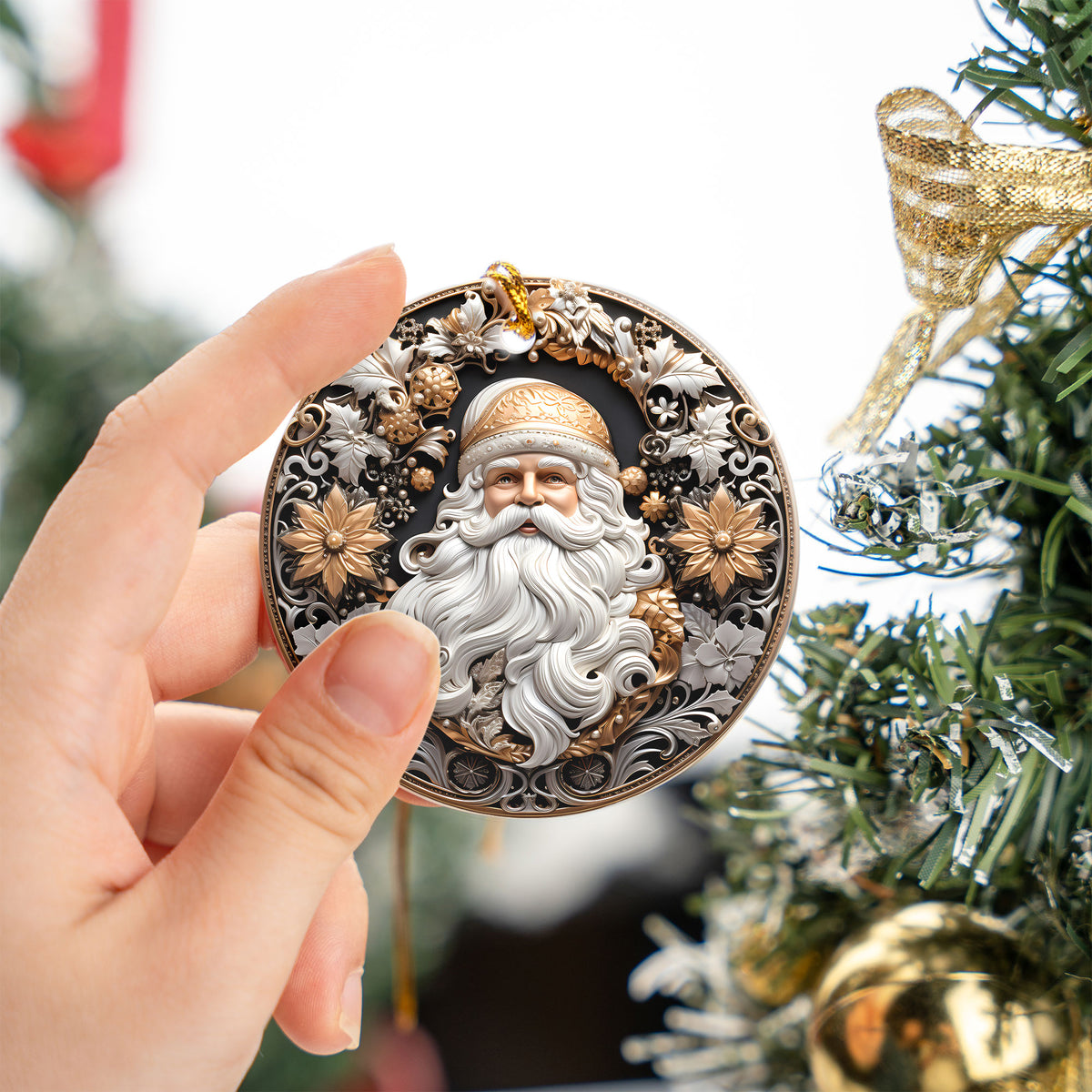 Santa Claus Christmas Ornament 2026, Vintage Santa Keepsake Ornament, Christmas Tree Decoration