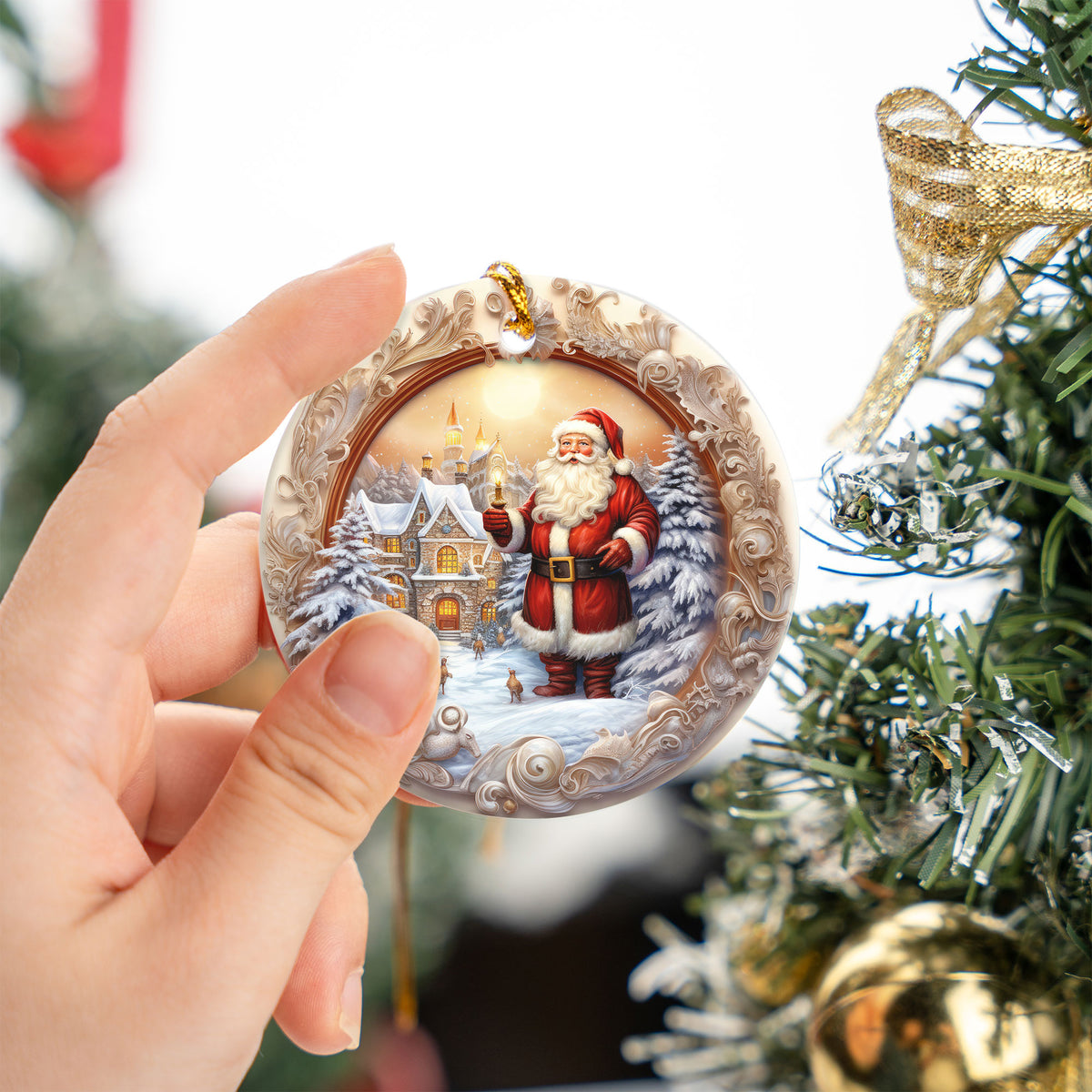 Santa Claus Christmas Ornament 2026, Vintage Santa Keepsake Ornament, Christmas Tree Decoration, Holiday Gift For Family