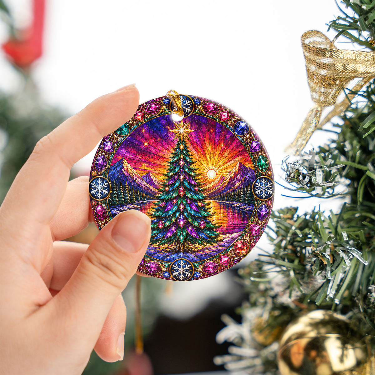 Christmas Tree Decor Ornament 2026, Aurora Winter Landscape, Holiday Christmas Decoration, Tree Keepsake Ornament