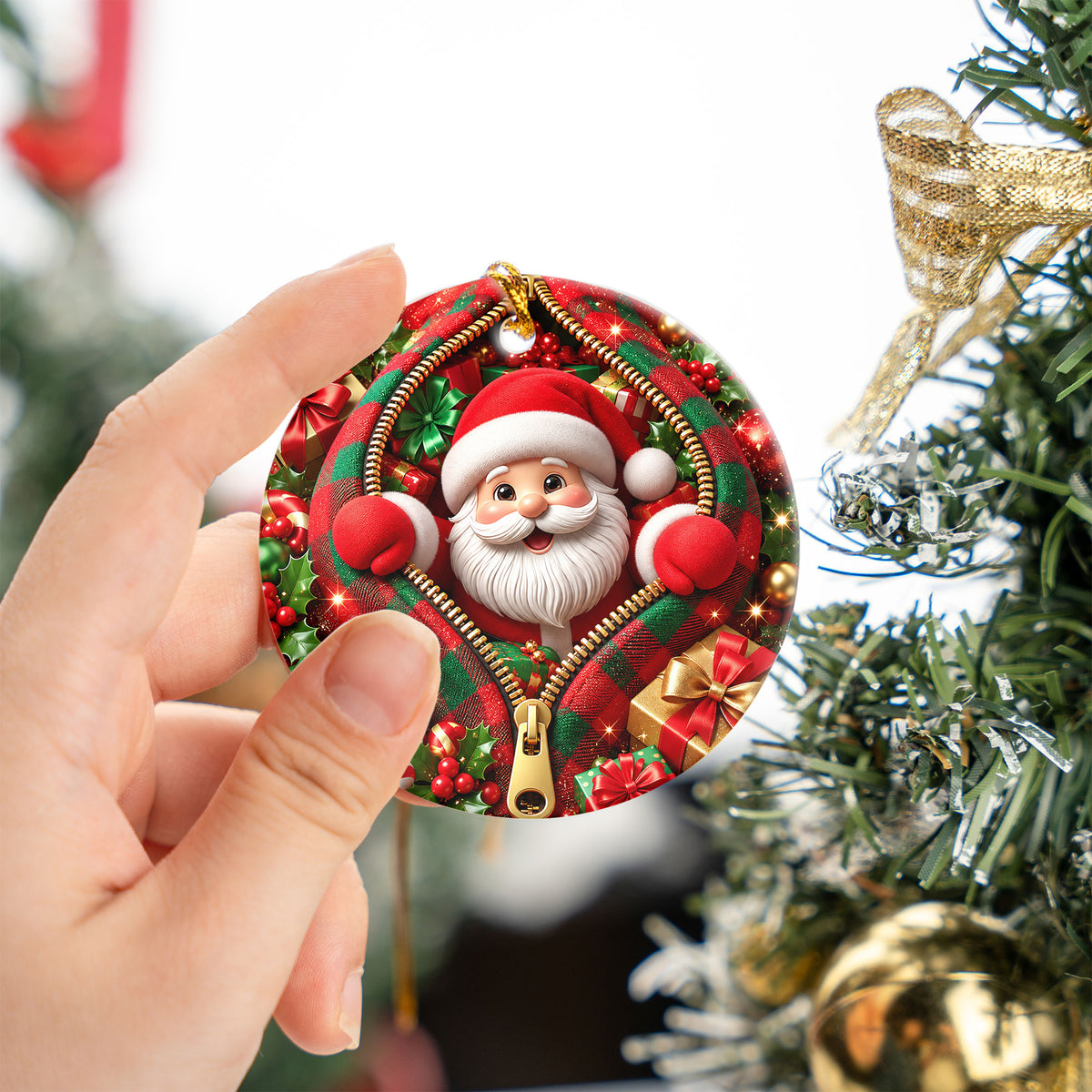 Christmas Santa Ornament 2026, Festive Santa Claus Tree Ornament, Holiday Decoration, Christmas Keepsake