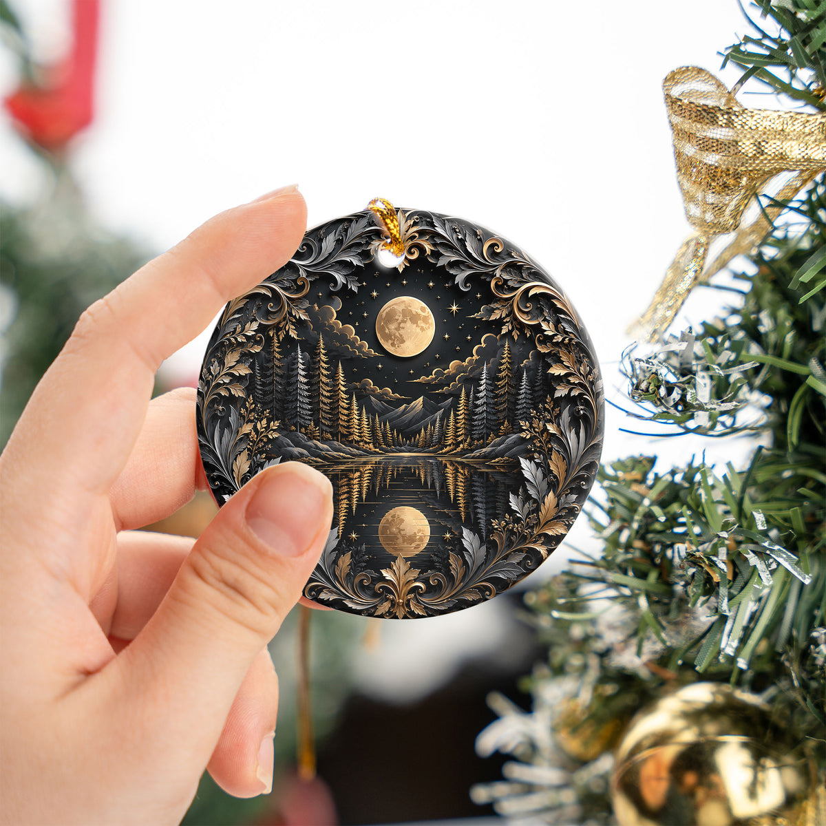 Christmas Ornament 2026, Moon Ornament, Winter Christmas Tree Decoration, Holiday Keepsake, Christian Christmas Gift Idea