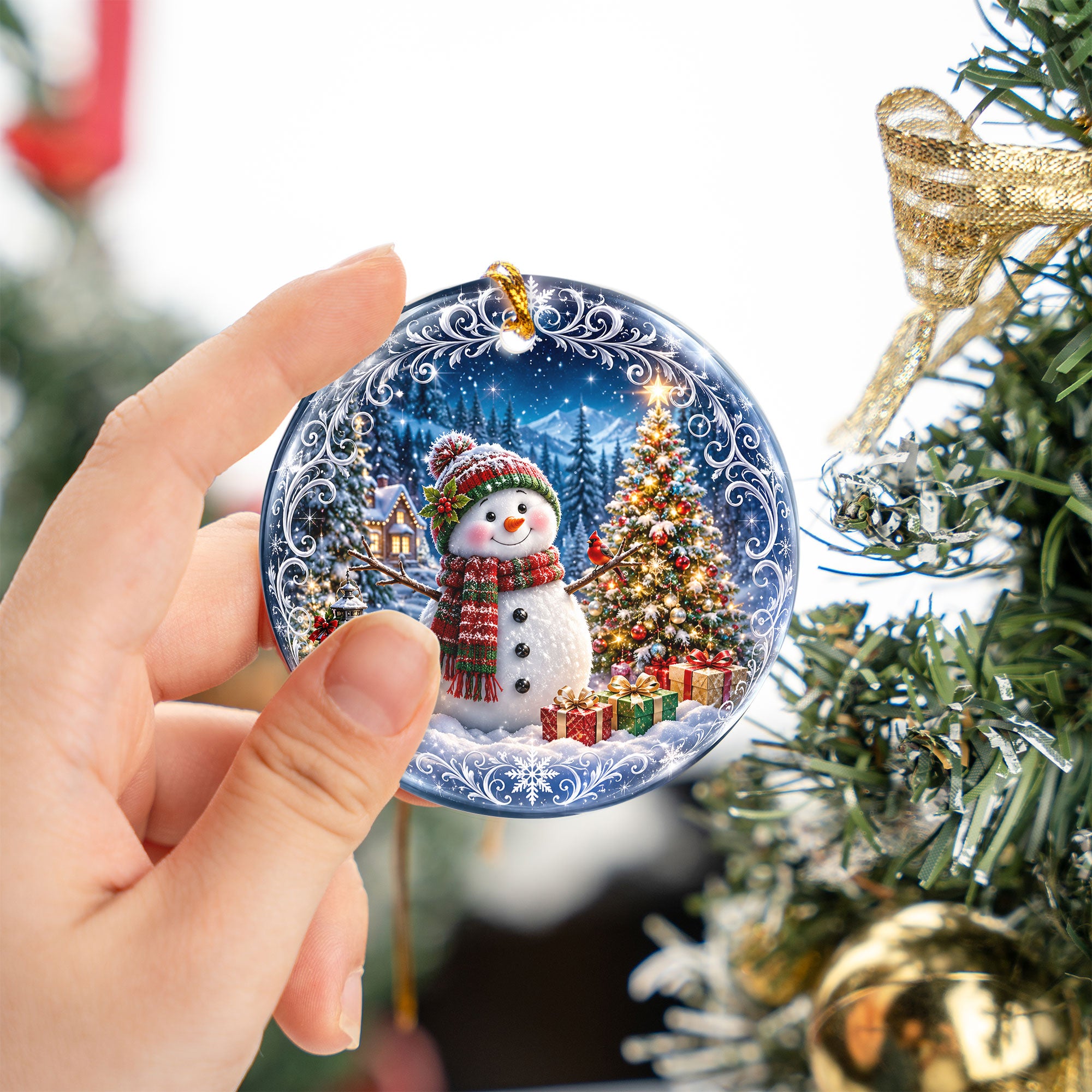Snowman Holiday Ornament 2026, Christmas Tree Ornament, Winter Christmas Decoration, Keepsake Gift for Family