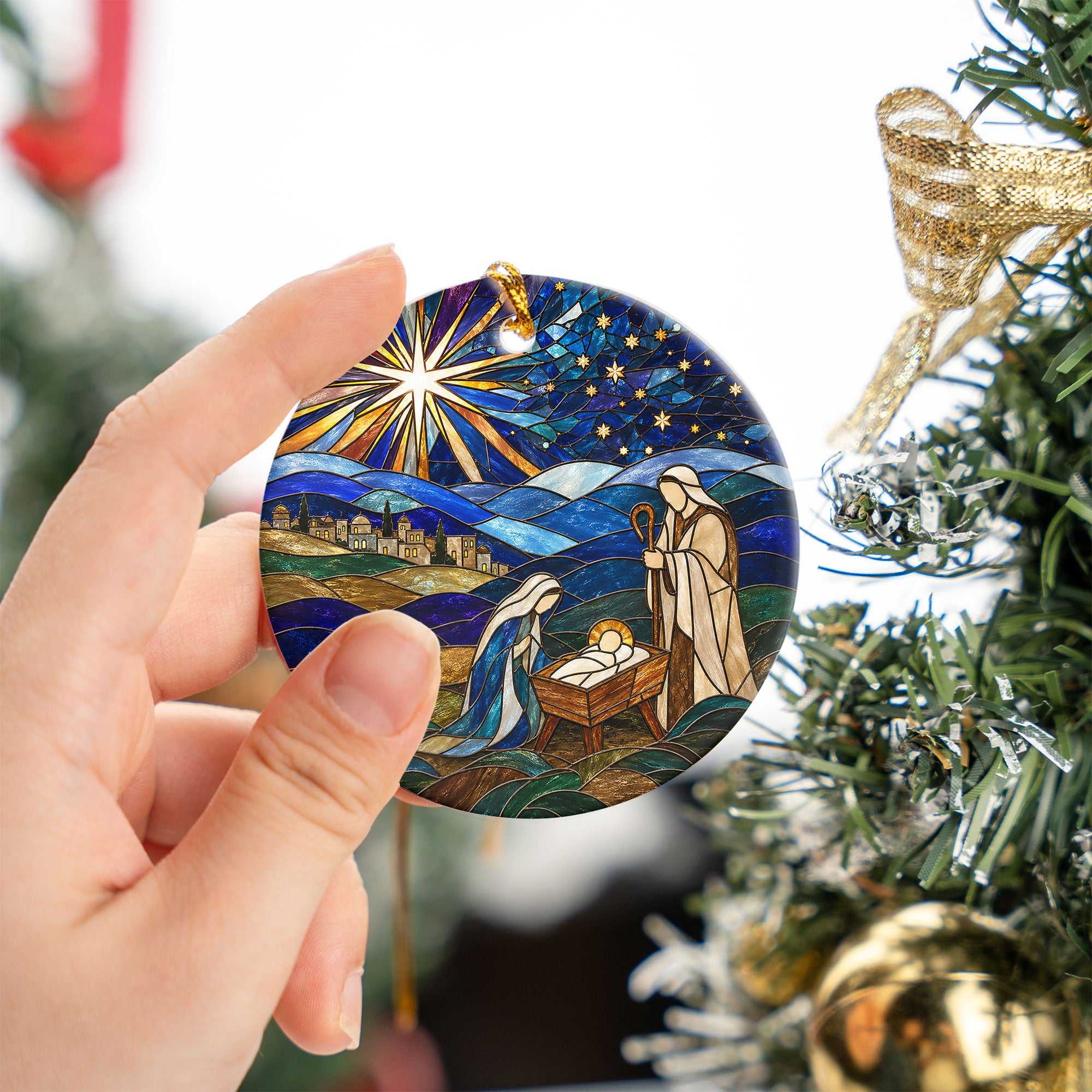 Religious Tree Ornament 2026, Holy Family Christmas Ornament, Christian Keepsake Gift, Nativity Christmas Decor