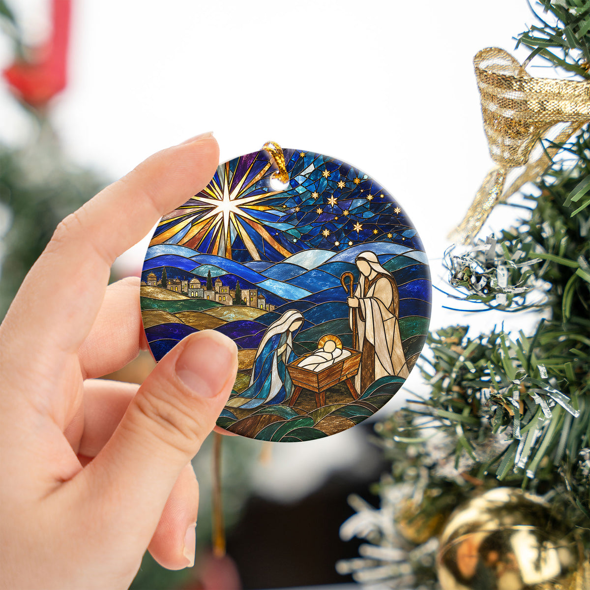 Religious Tree Ornament 2026, Holy Family Christmas Ornament, Christian Keepsake Gift, Nativity Christmas Decor
