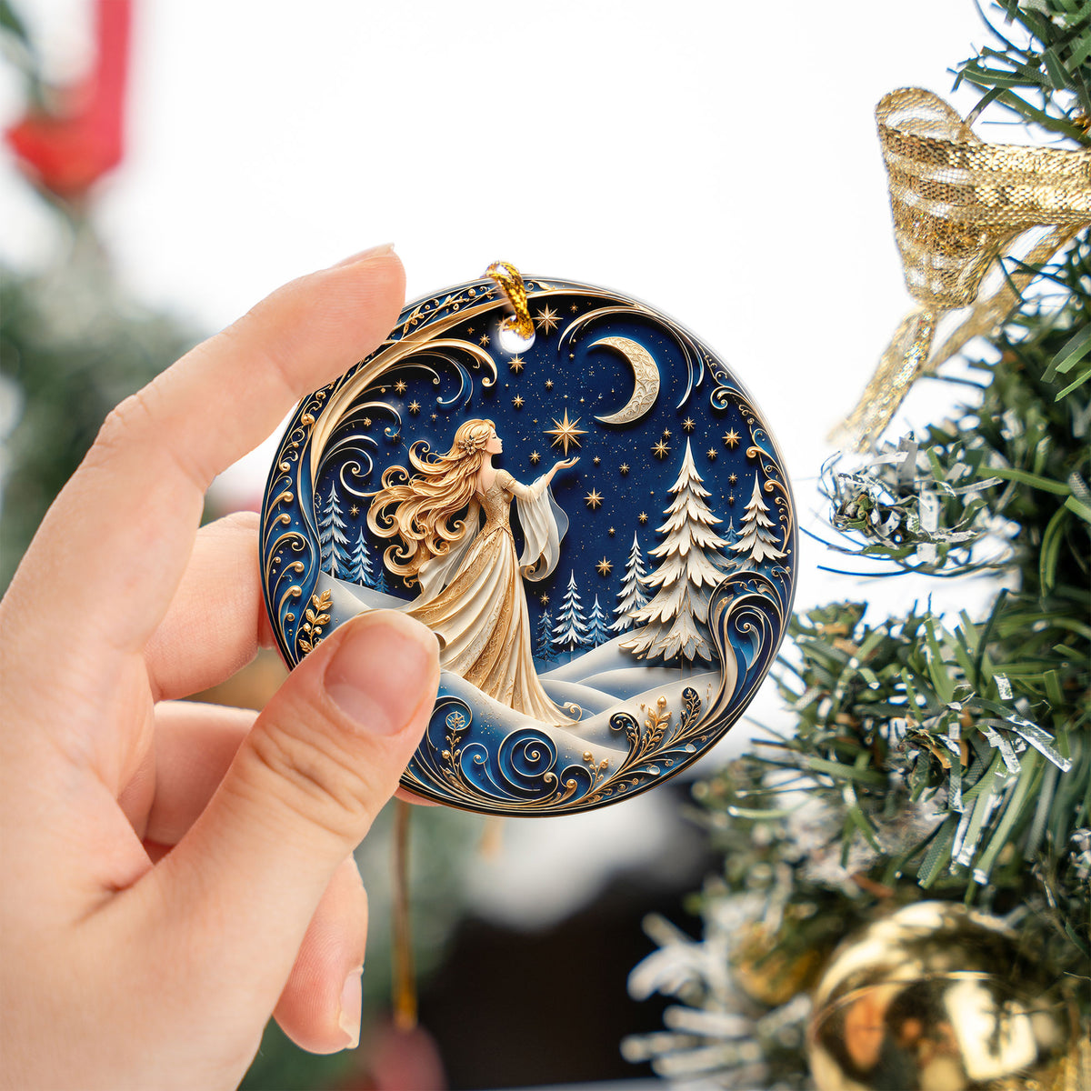 Angel Christmas Tree Ornament 2026, Religious Holiday Ornament, Ceramic Christmas Decoration, Christian Home Decor