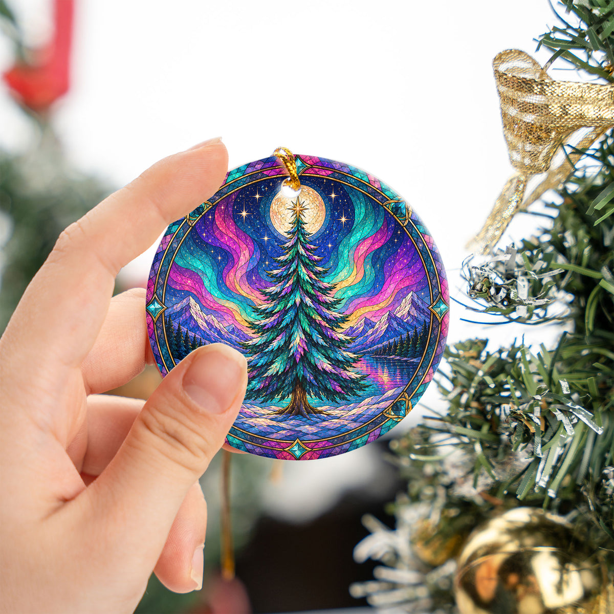 Christmas Tree Ornament 2026, Northern Lights Winter Ornament, Aurora Christmas Decoration, Holiday Keepsake Gift