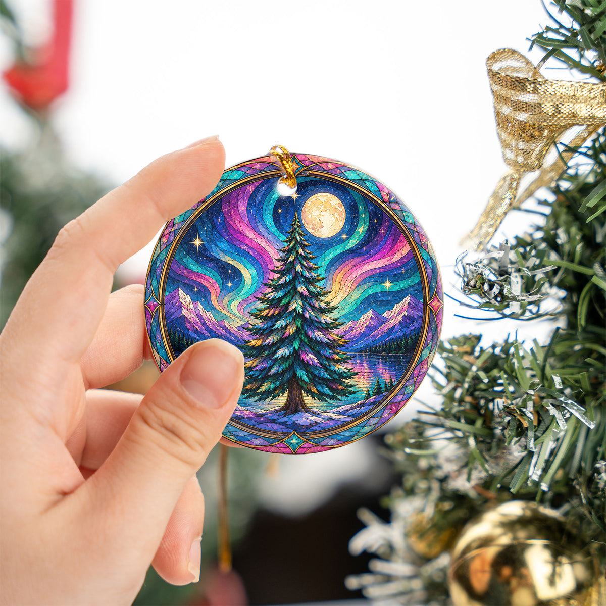 Northern Lights Tree Ornament 2026, Christmas Tree Decoration, Aurora Winter Keepsake Ornament, Holiday Gift