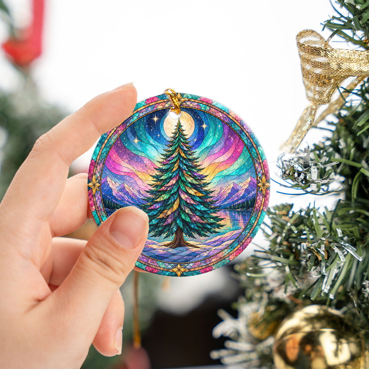 Aurora Winter Ornament 2026, Christmas Tree Decoration, Northern Lights Keepsake Ornament, Holiday Gift for Family