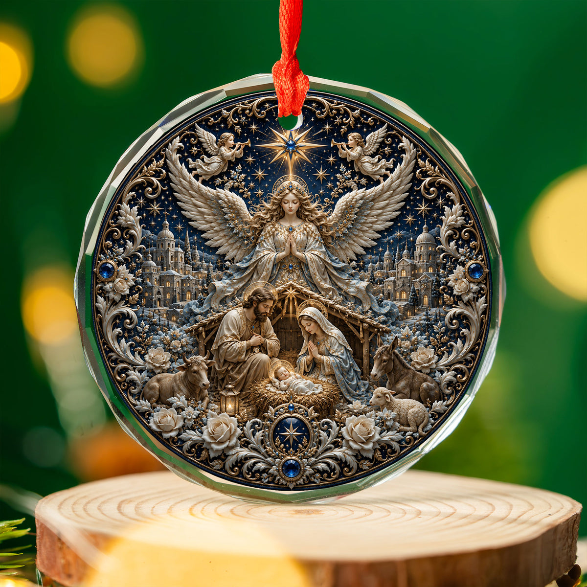 Nativity Scene Christmas Ornament 2026, Holy Family Ornament, Christian Christmas Decor, Religious Tree Ornament