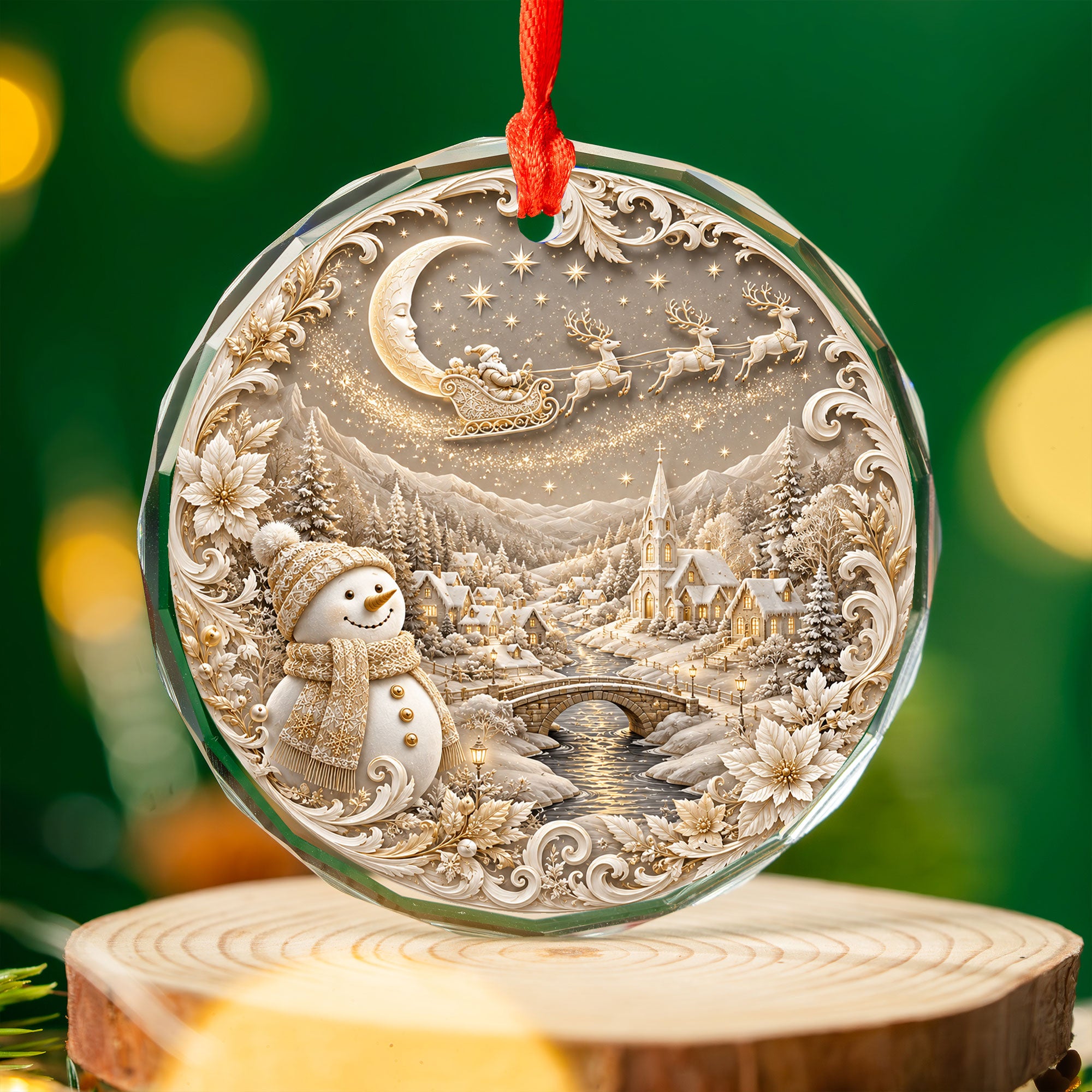Snowman Keepsake Ornament 2026, Winter Christmas Ceramic Ornament, Holiday Tree Decoration
