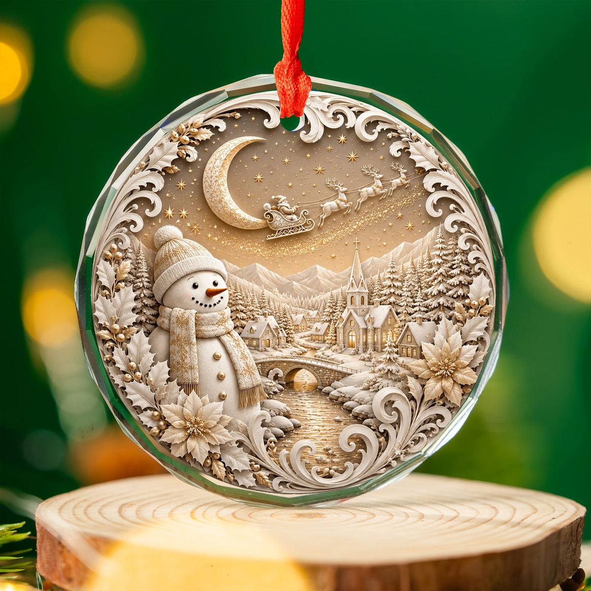 Christmas Snowman Ornament 2026, Cute Winter Ceramic Ornament, Holiday Tree Decoration, Christmas Keepsake Gift