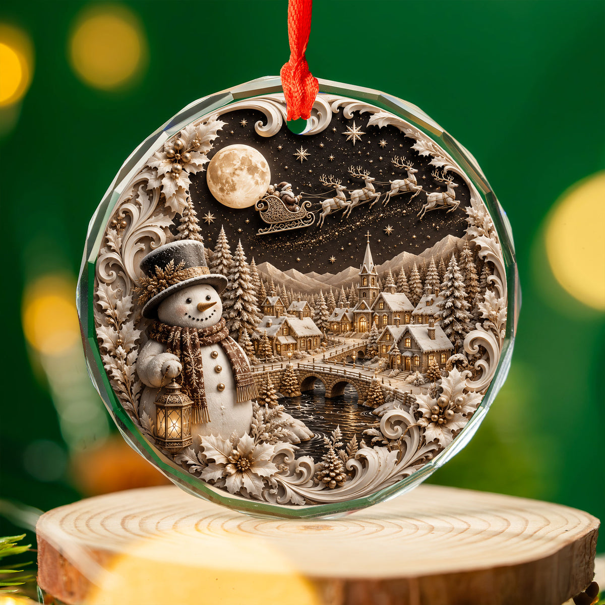 Cute Snowman Ornament 2026, Christmas Ceramic Ornament, Winter Tree Decoration, Holiday Keepsake Gift