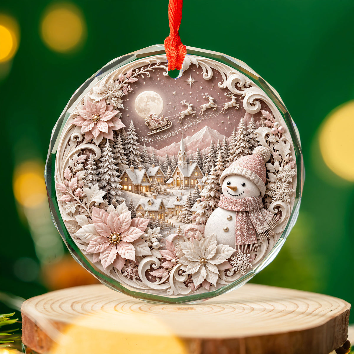 Snowman Christmas Ornament 2026, Cute Snowman Ceramic Ornament, Winter Holiday Tree Decoration, Christmas Keepsake Gift